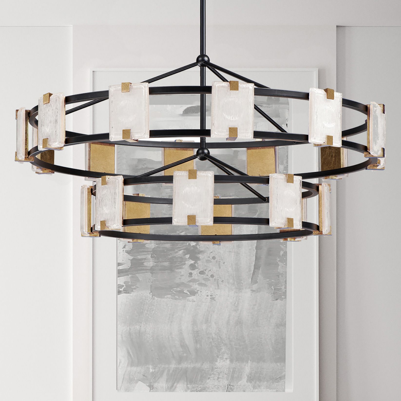 Maxim Radiant 41 3/4"W Black Gold 20-Light LED Chandelier