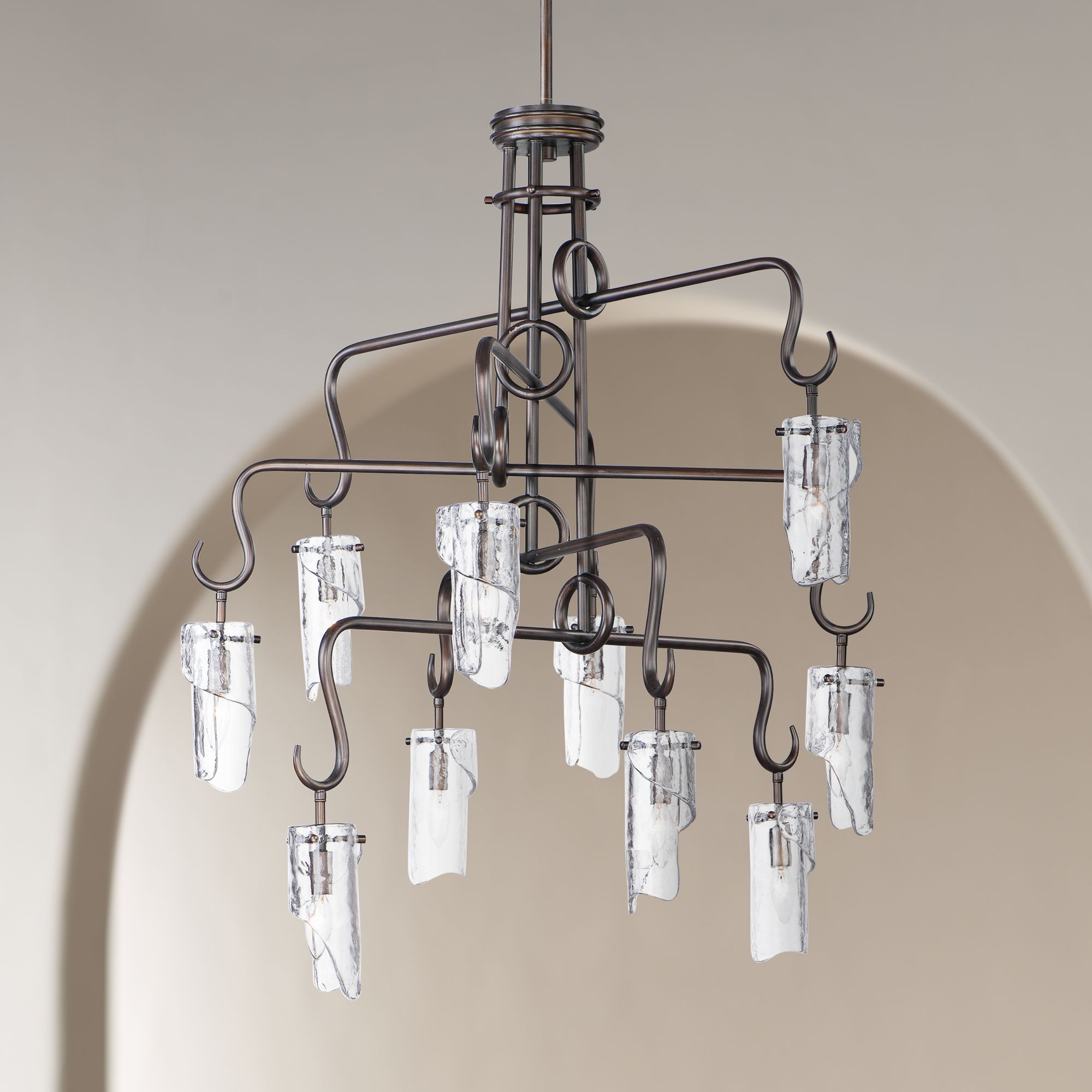 Maxim Citadel 33 1/4"W Chestnut Bronze 10-Light Chandelier