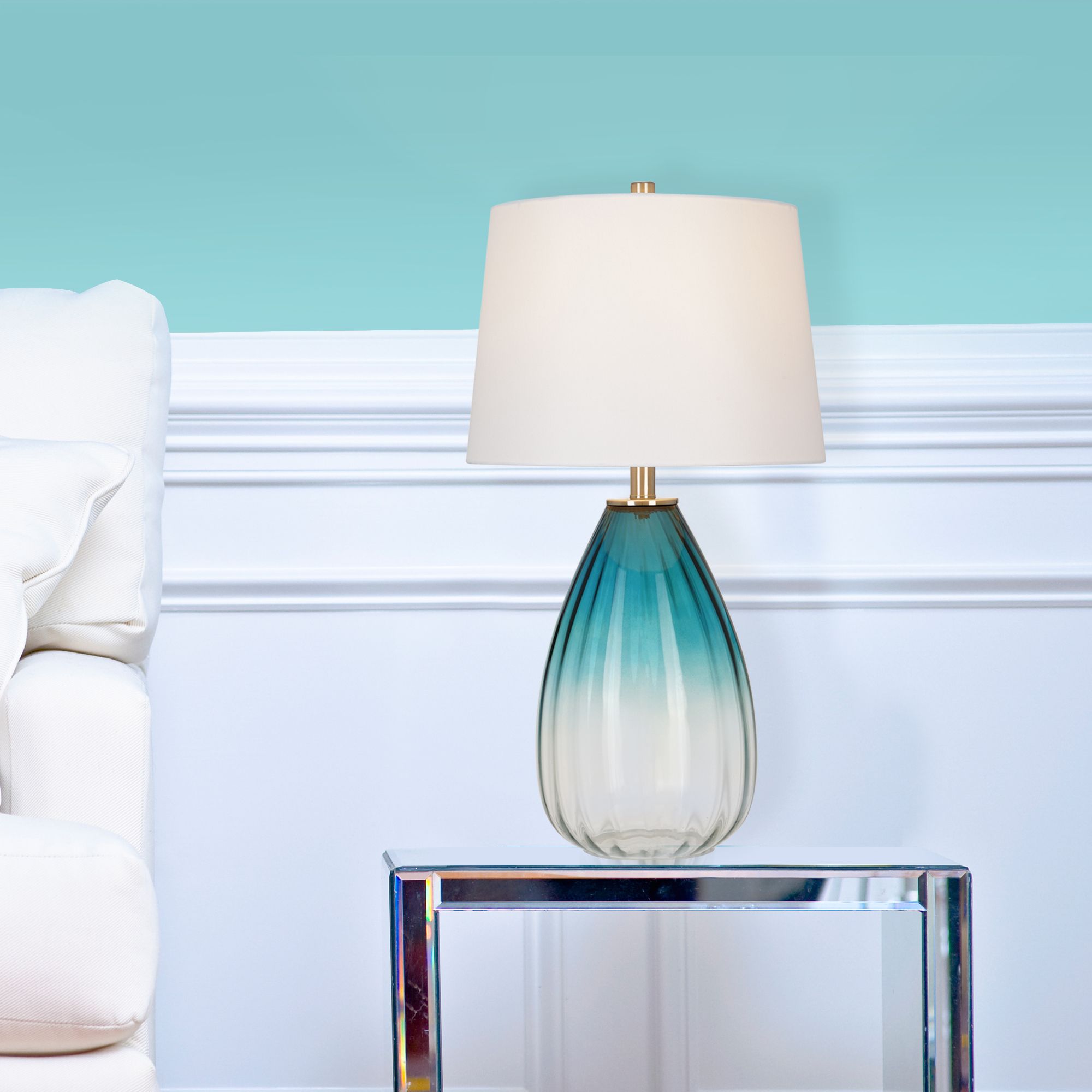 blue ombre table lamp