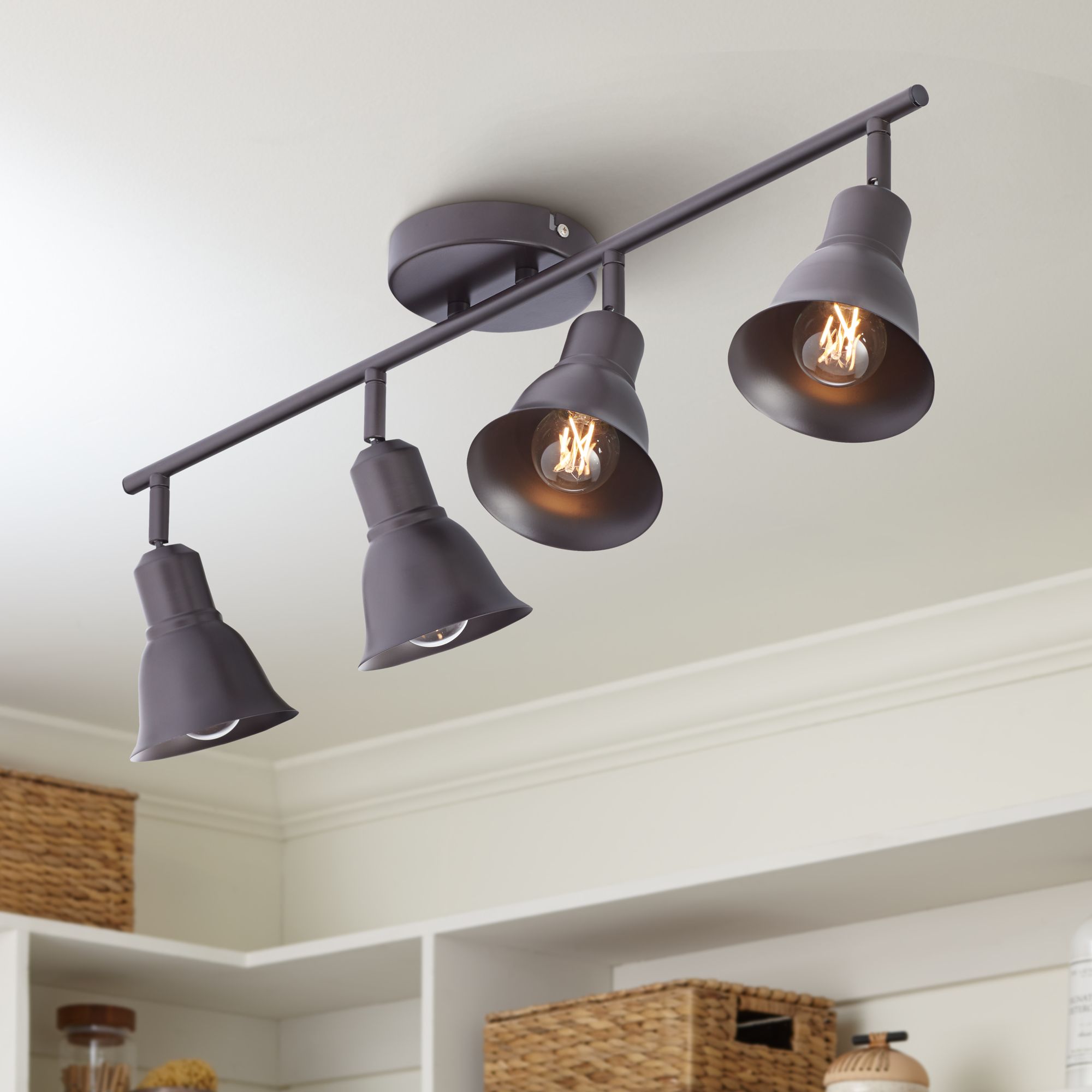4-Light Bronze Finish 30.5" Wide Track Fixture by Pro
