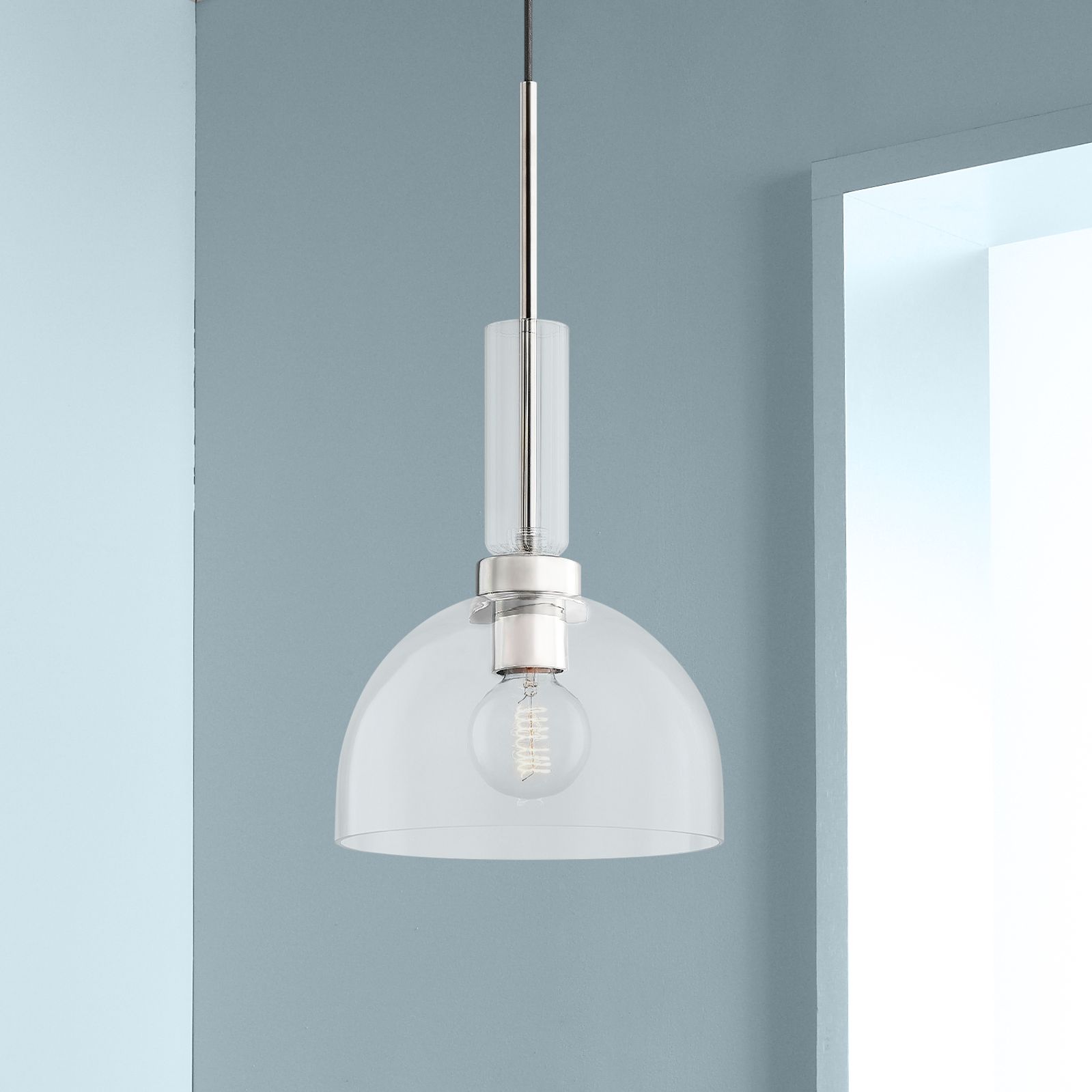 Mitzi Tabitha 10" Wide Polished Nickel Mini Pendant Light