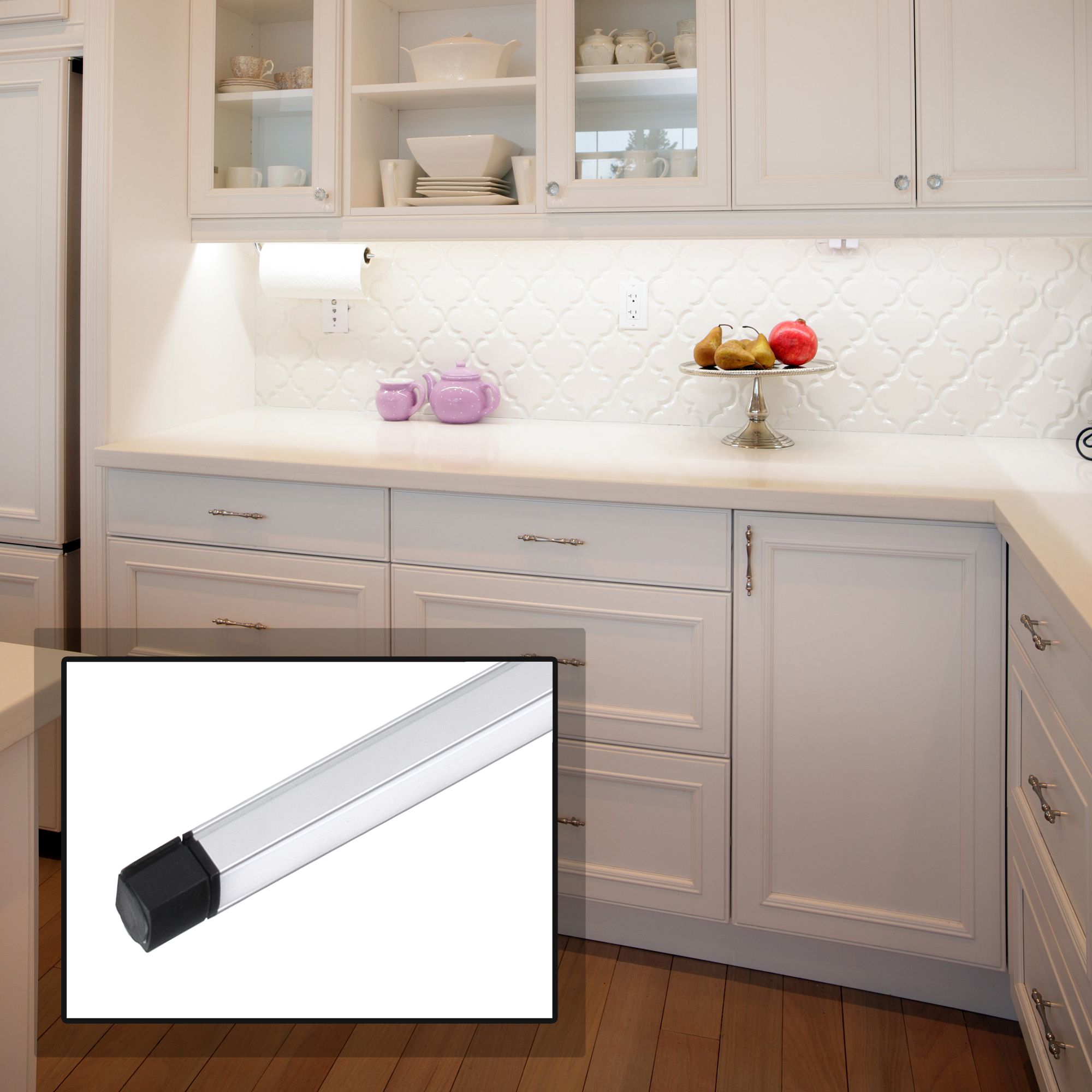CounterMax MX-L-24-SS 12"W Aluminum LED Under Cabinet Light