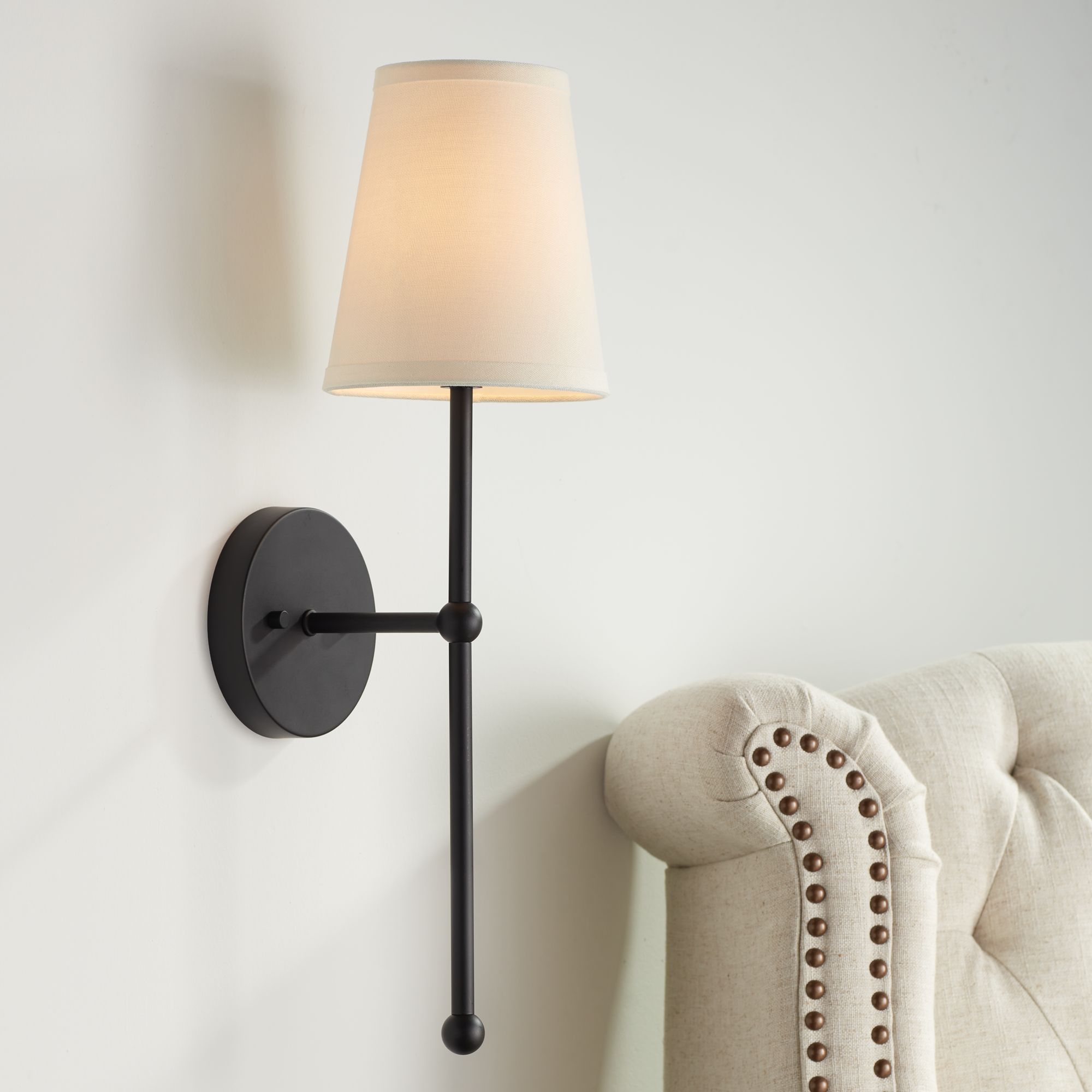 Possini Euro Elena 21" High Matte Black Wall Sconce