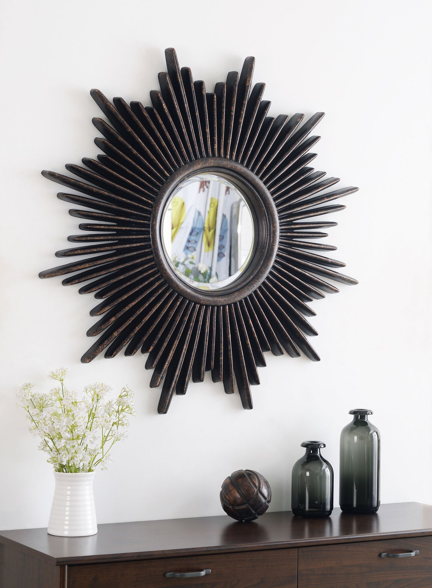 Kenroy Home Reyes Golden Bronze 36" Round Wall Mirror