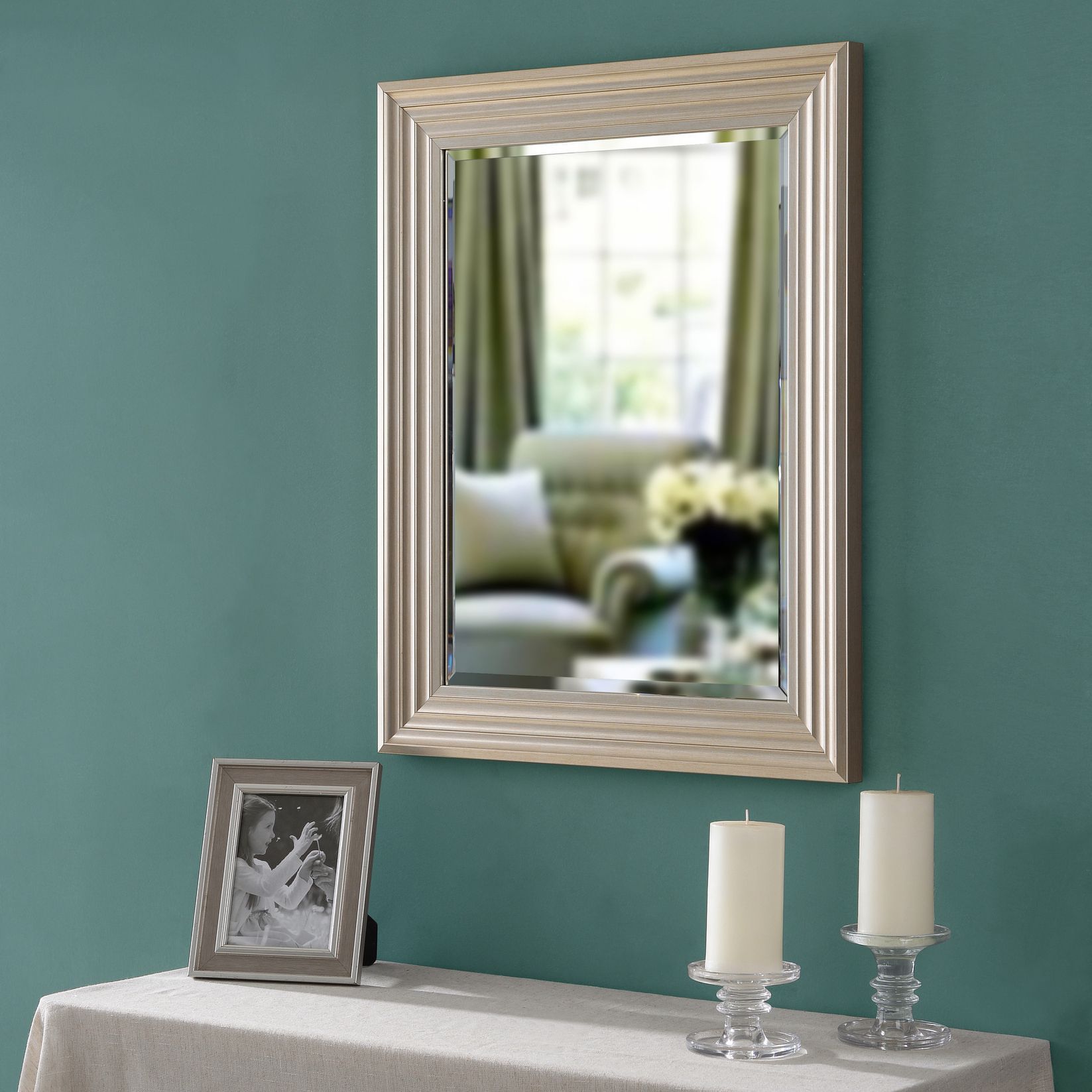 Kenroy Home Lyonesse Champagne 24" x 30" Wall Mirror