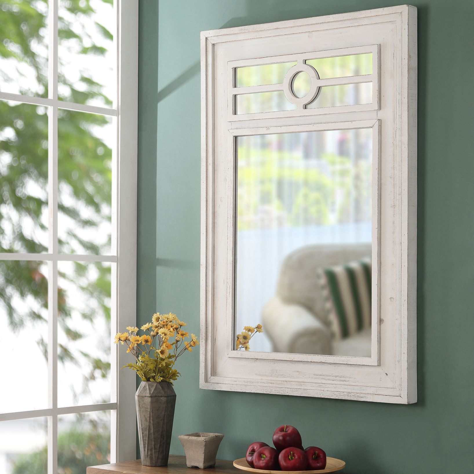 Kenroy Home Waldorf White 28" x 40 1/2" Wall Mirror
