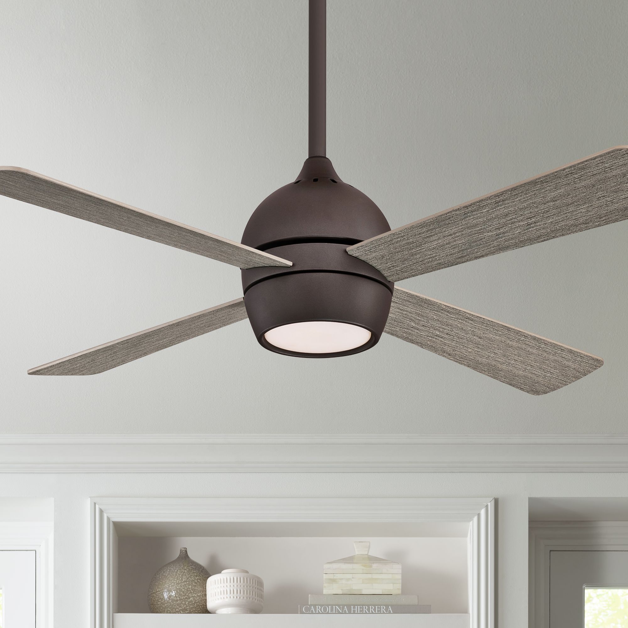 44" Fanimation Kwad Matte Greige LED Ceiling Fan