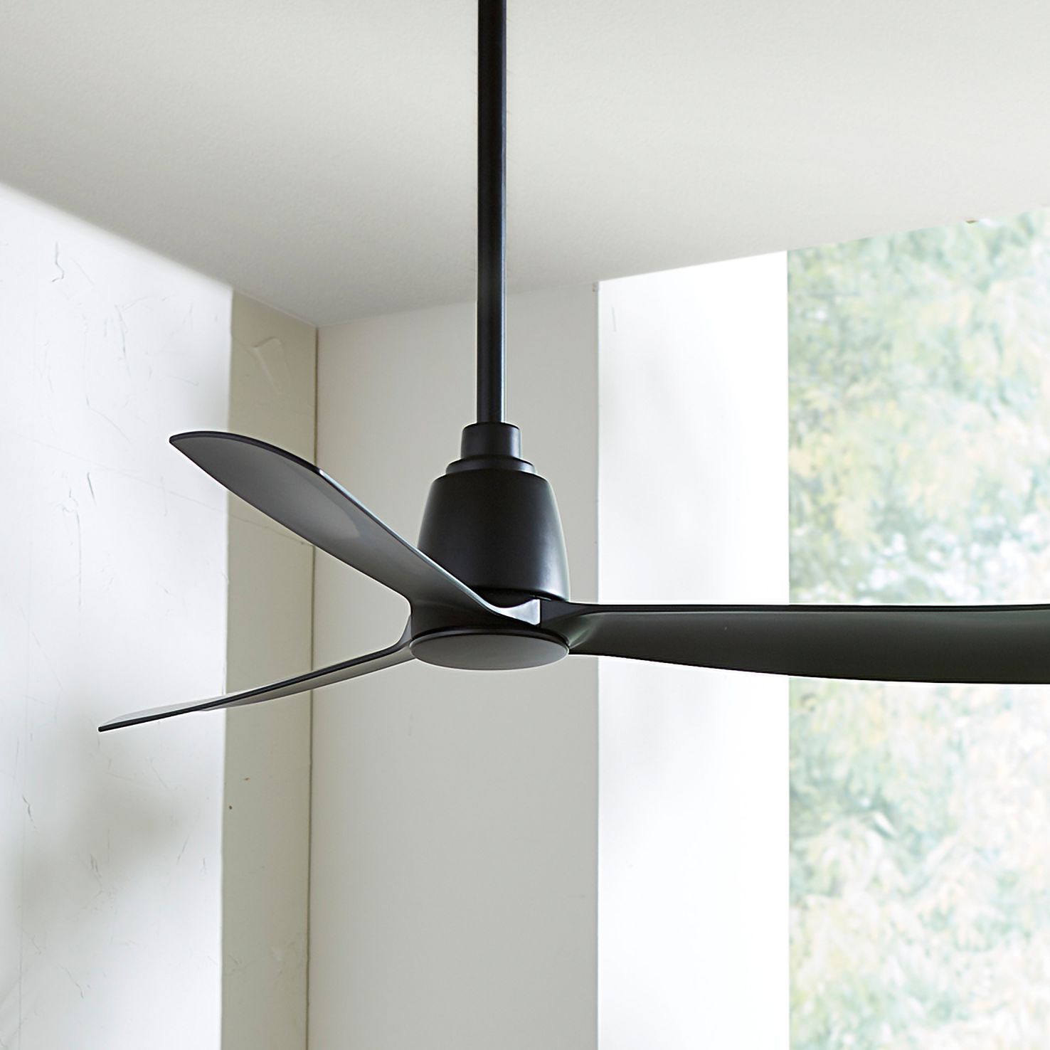 44" Fanimation Kute Black Damp Outdoor Ceiling Fan