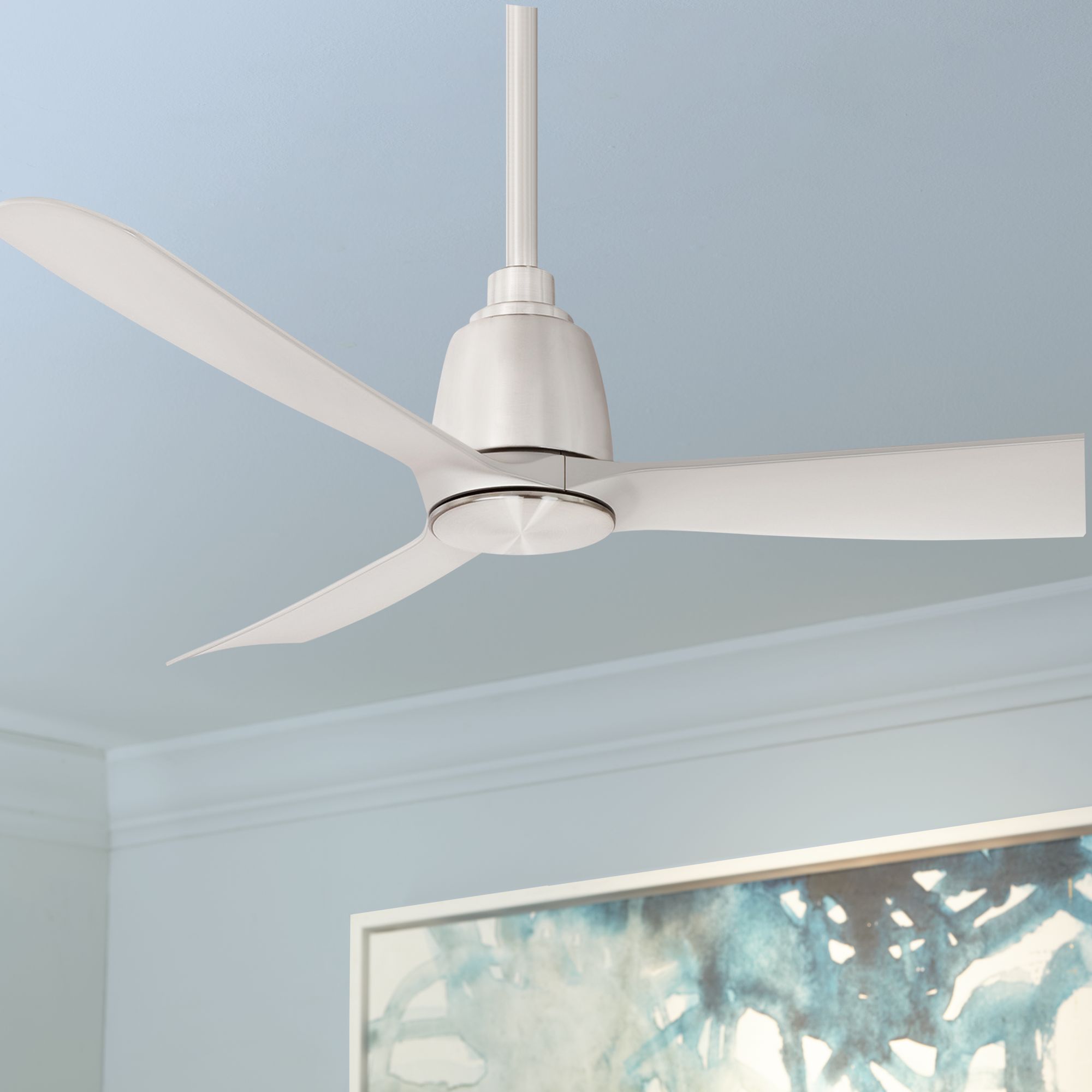 44" Fanimation Kute Brushed Nickel Damp Outdoor Ceiling Fan