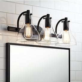 Black Bathroom Lighting Lamps Plus, Bathroom Light Fixtures Black
