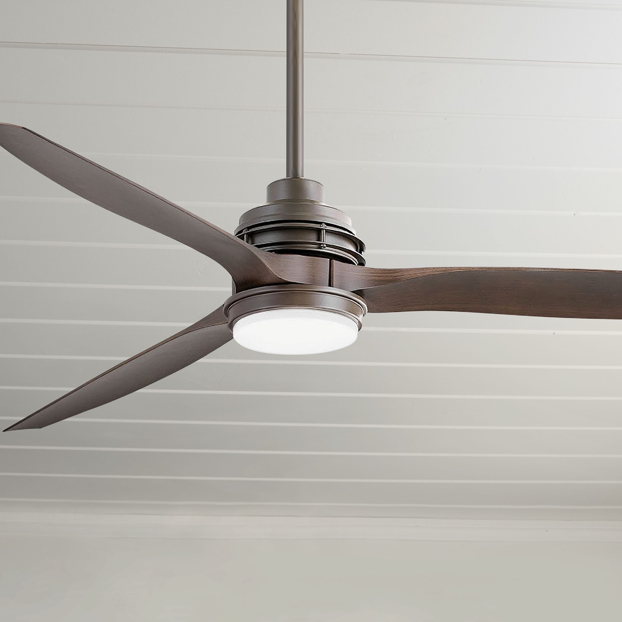 60" Hinkley Artiste Matte Bronze LED Wet-Rated Ceiling Fan
