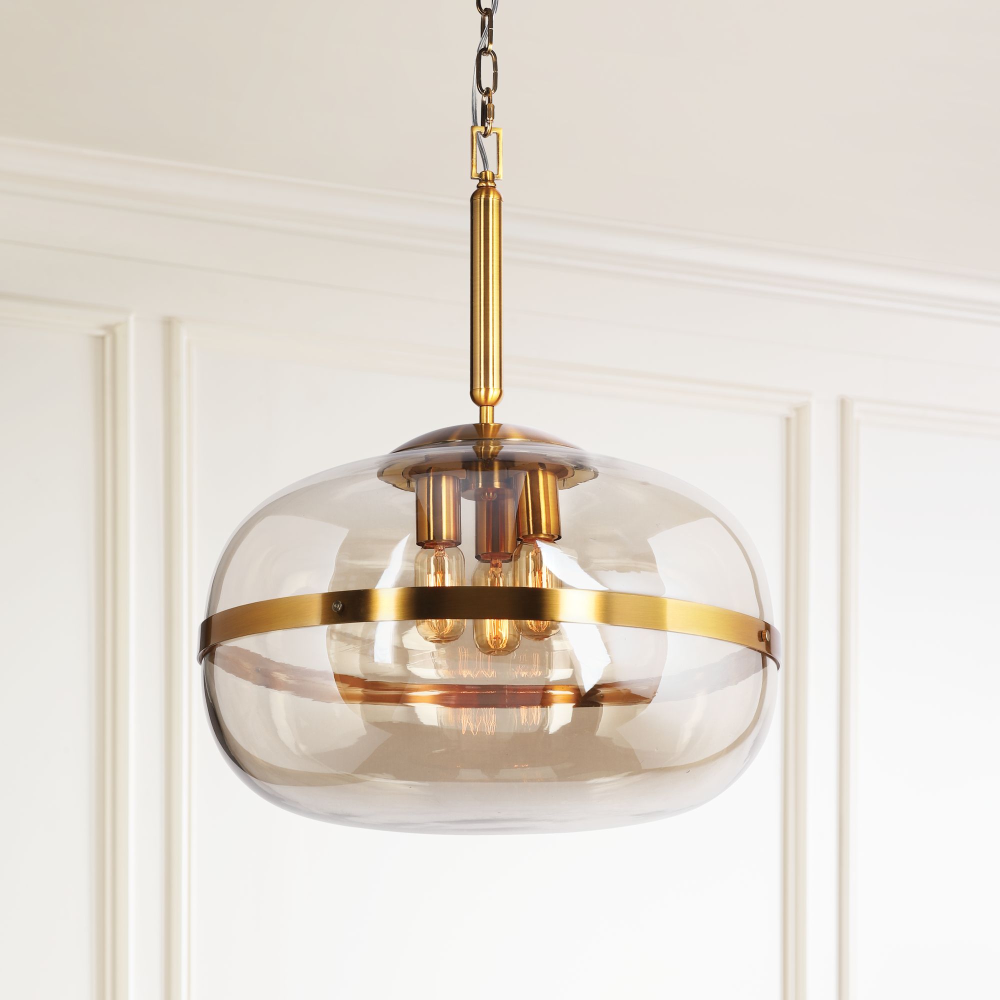 Eurofase Nottingham 19 3/4" Wide Amber Glass Pendant Light
