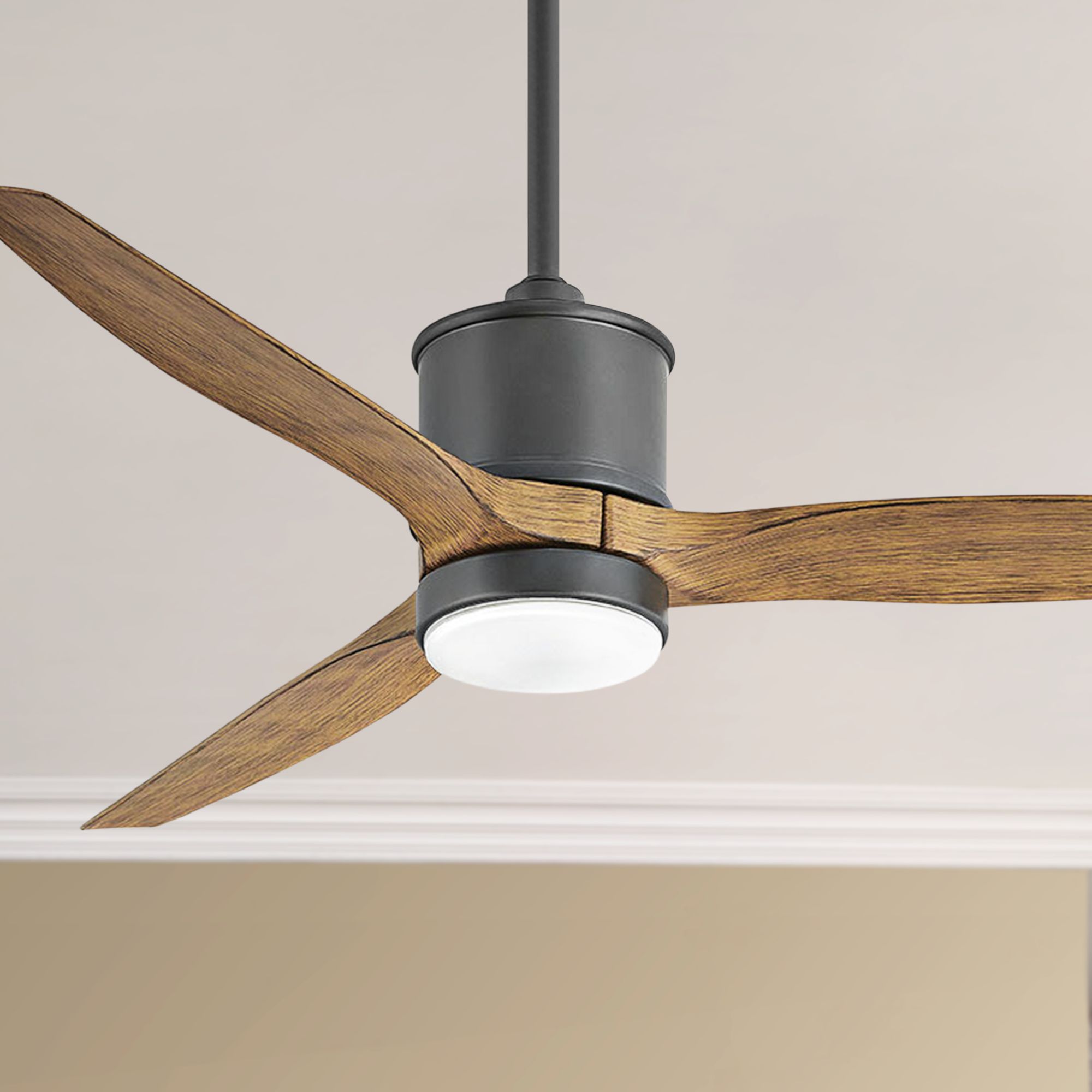 52" Hinkley Hover Matte Black Wet LED Ceiling Fan