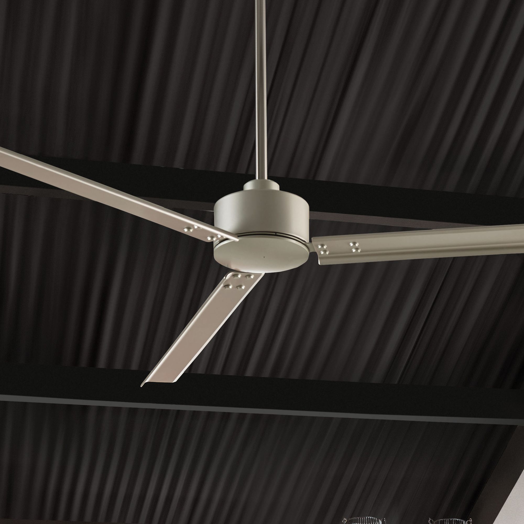 72" Hinkley Indy Brushed Nickel Wet Ceiling Fan