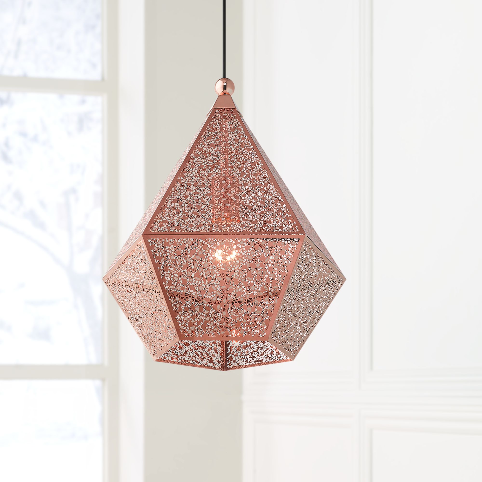 rose gold pendant light