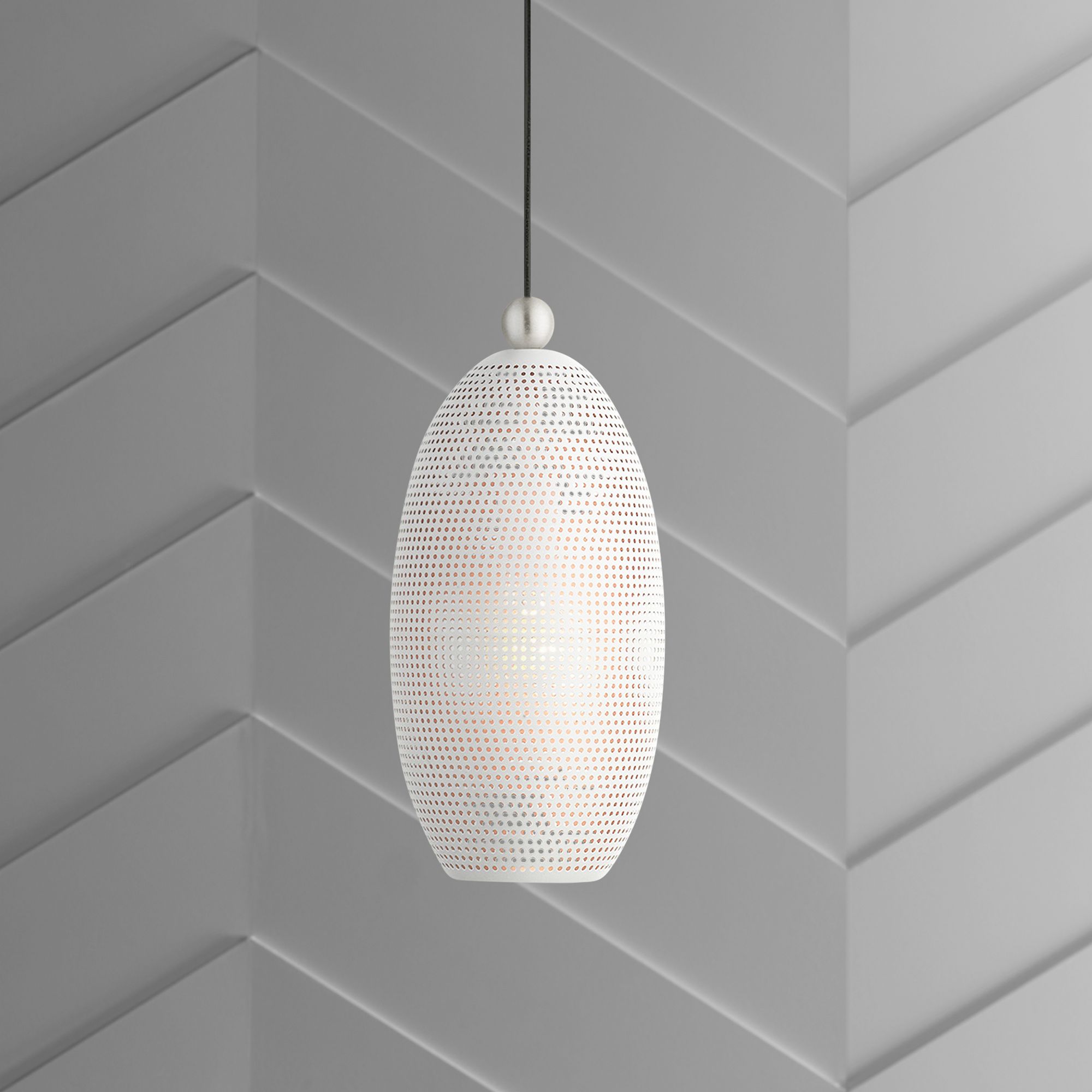 Dublin 7 1/4" Wide White Metal Mini Pendant Light