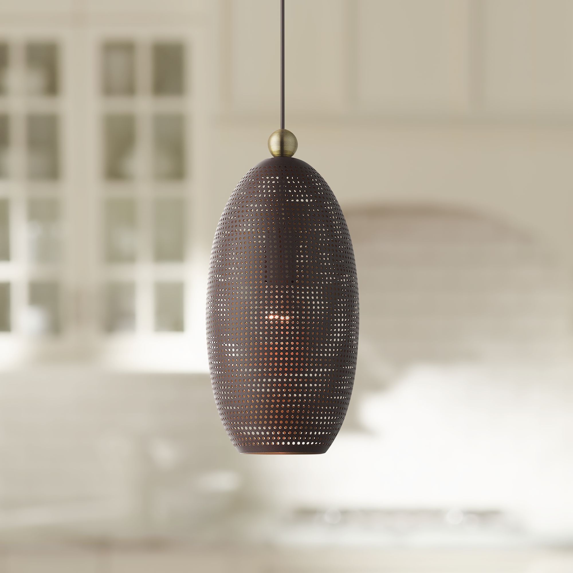 Dublin 7 1/4" Wide Bronze Metal Mini Pendant Light