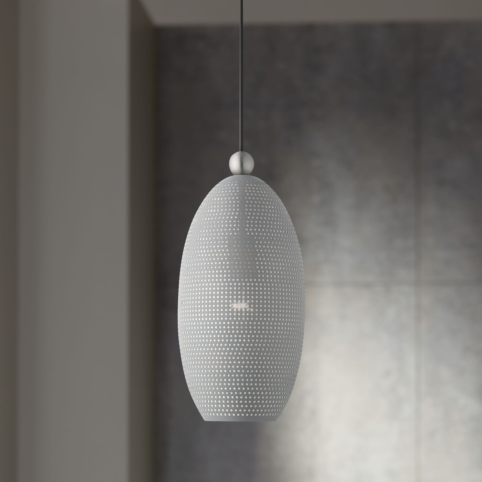 Dublin 7 1/4" Wide Nordic Gray Metal Mini Pendant Light