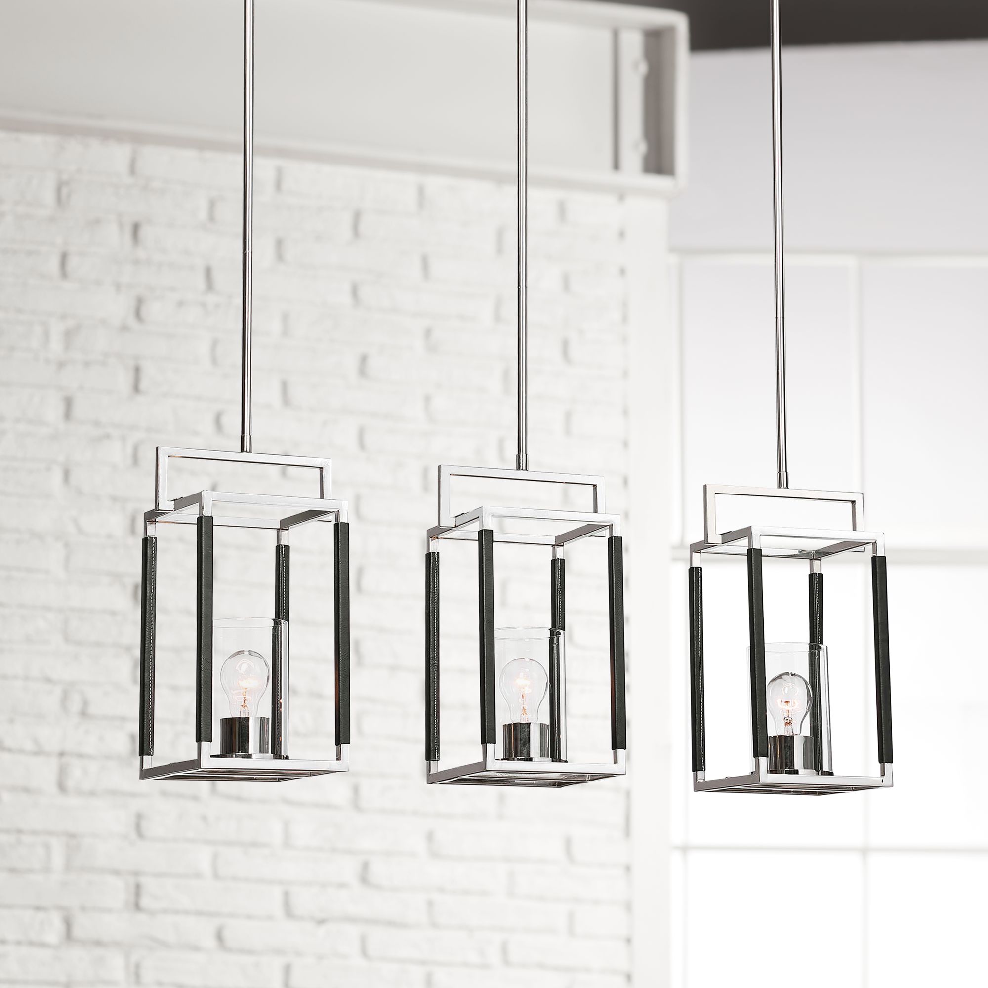 Uttermost Newburgh Polished Nickel 3-Light Pendant