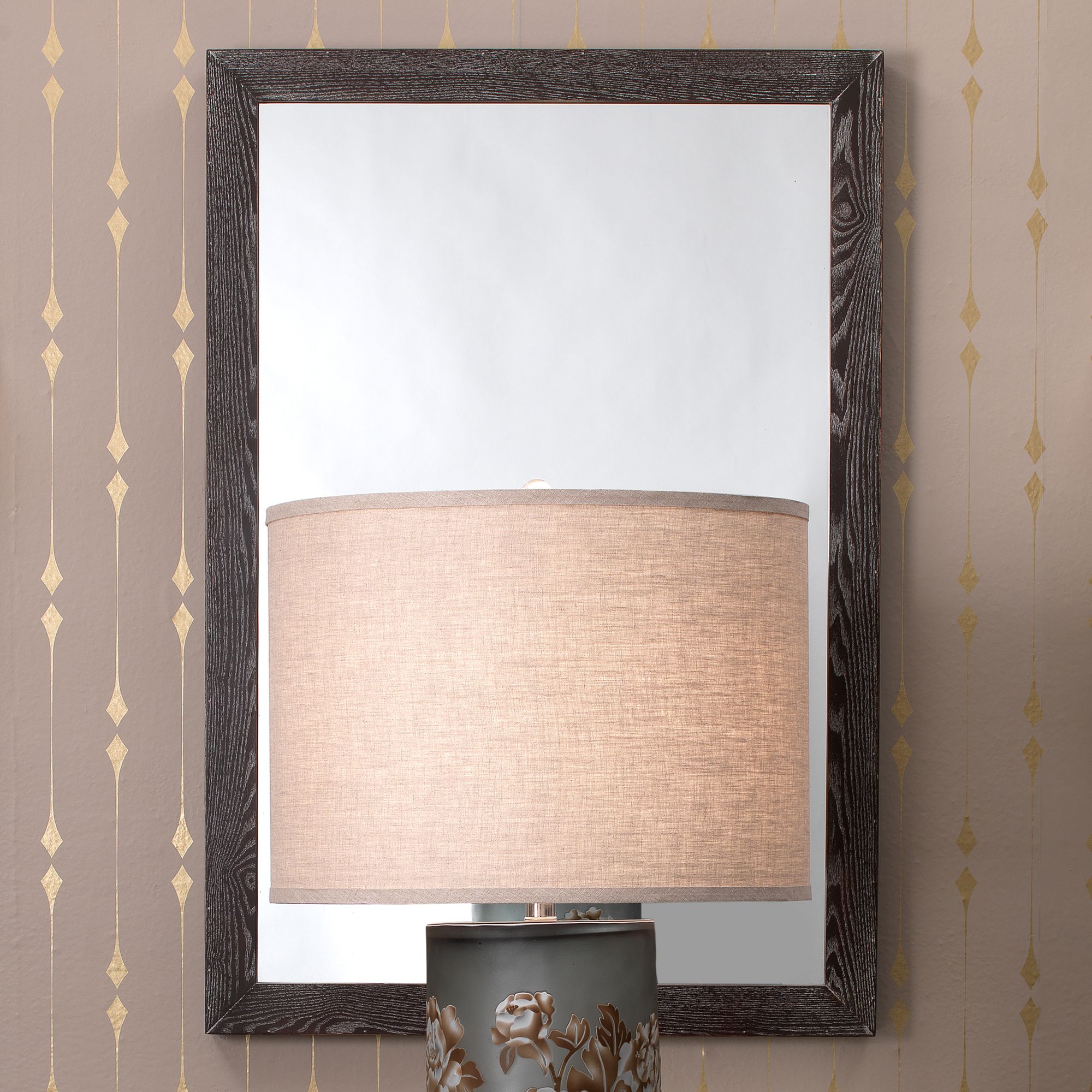 Jamie Young Austere Dark Wood 26" x 38" Wall Mirror