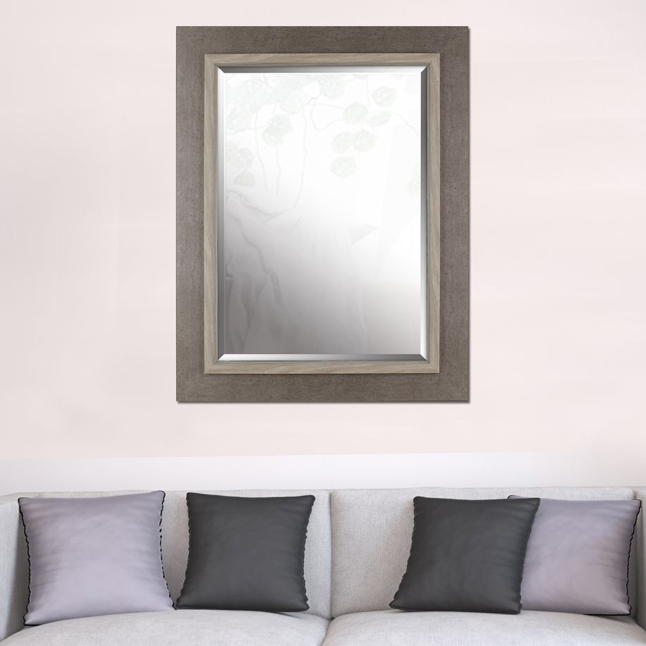 Northwood Gray Wash 27 1/4" x 35 Wood Wall Mirror
