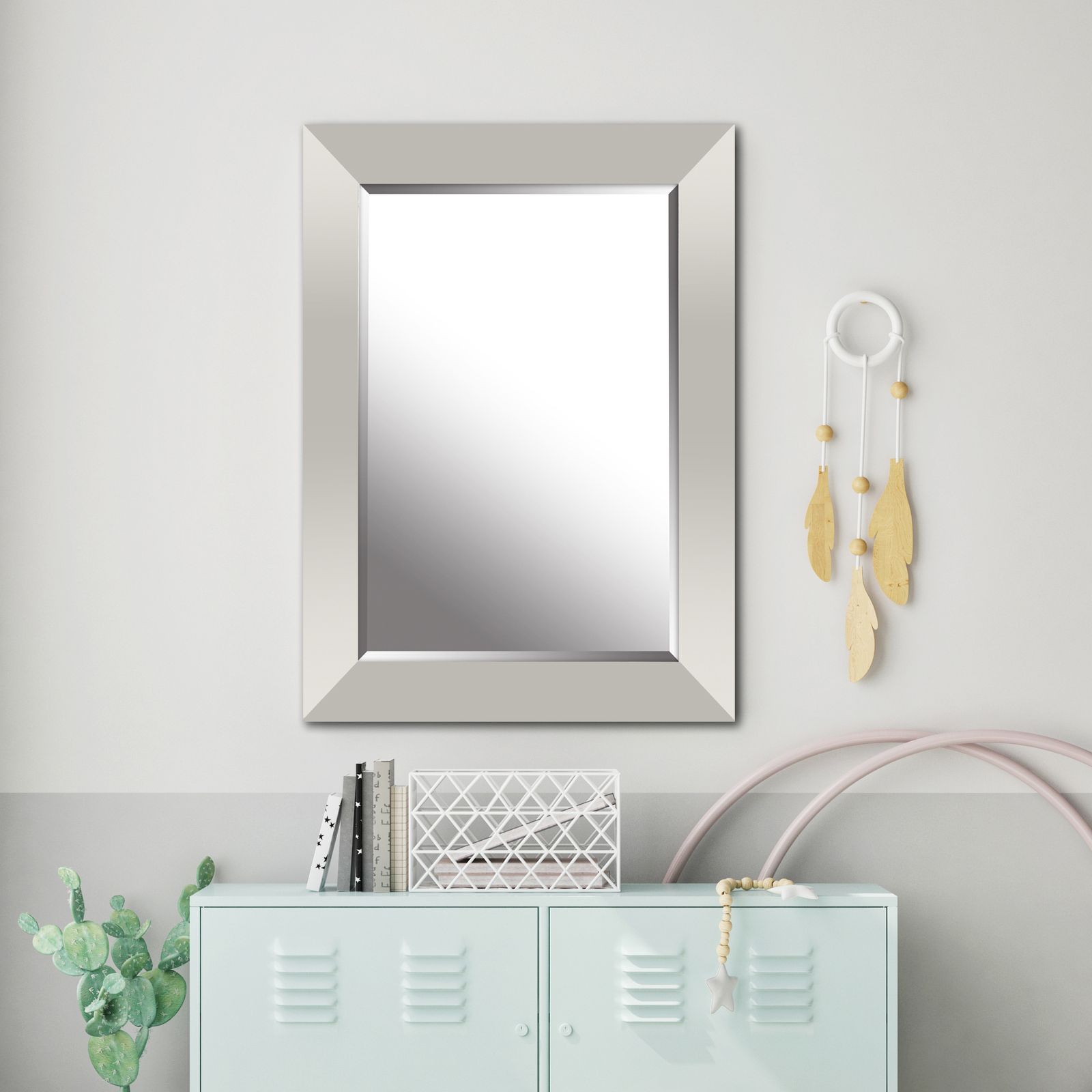 Northwood Silver Leaf Gradient 26 1/4" x 34 Wall Mirror
