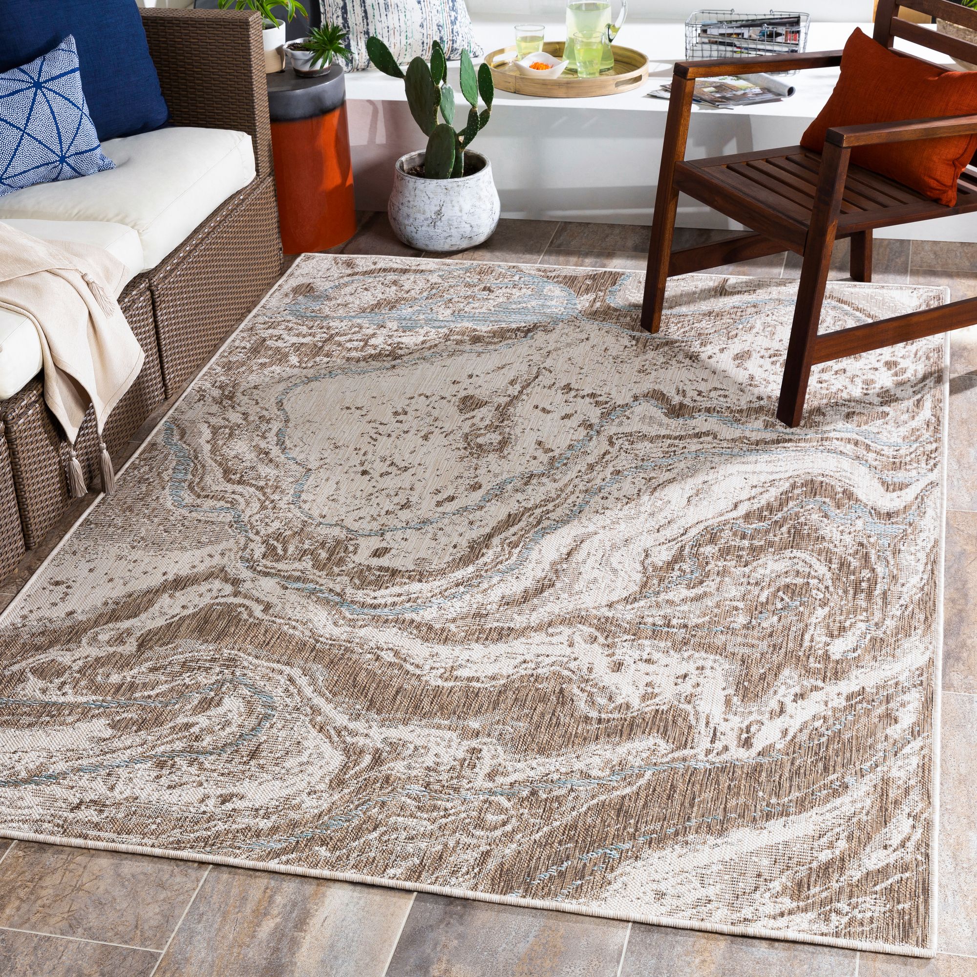 Surya Laguna LGU-2303 Brown and Camel Area Rug