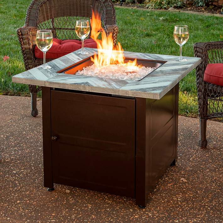 Duvall 30 Wide Lp Gas Fire Pit Table, Natural Gas Fire Pit Panel