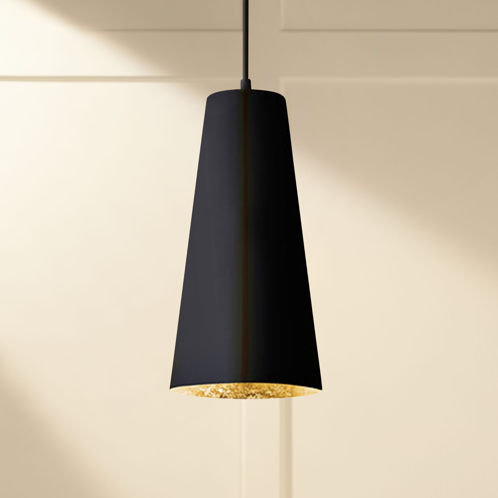 Eglo Pratella 5" Wide Structured Black Pendant Light