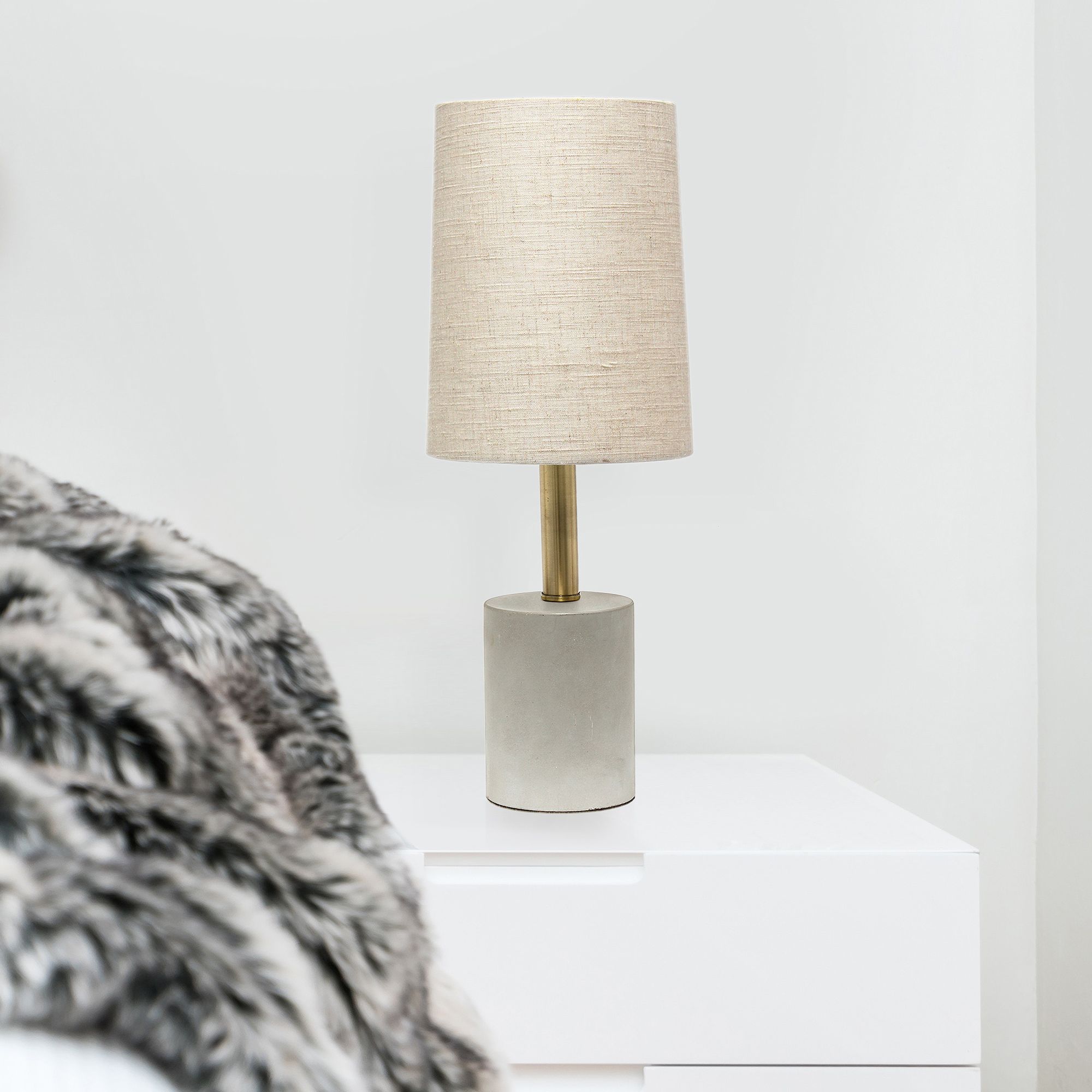 Lalia Home 18 1/2"H Khaki Gray Concrete Accent Table Lamp