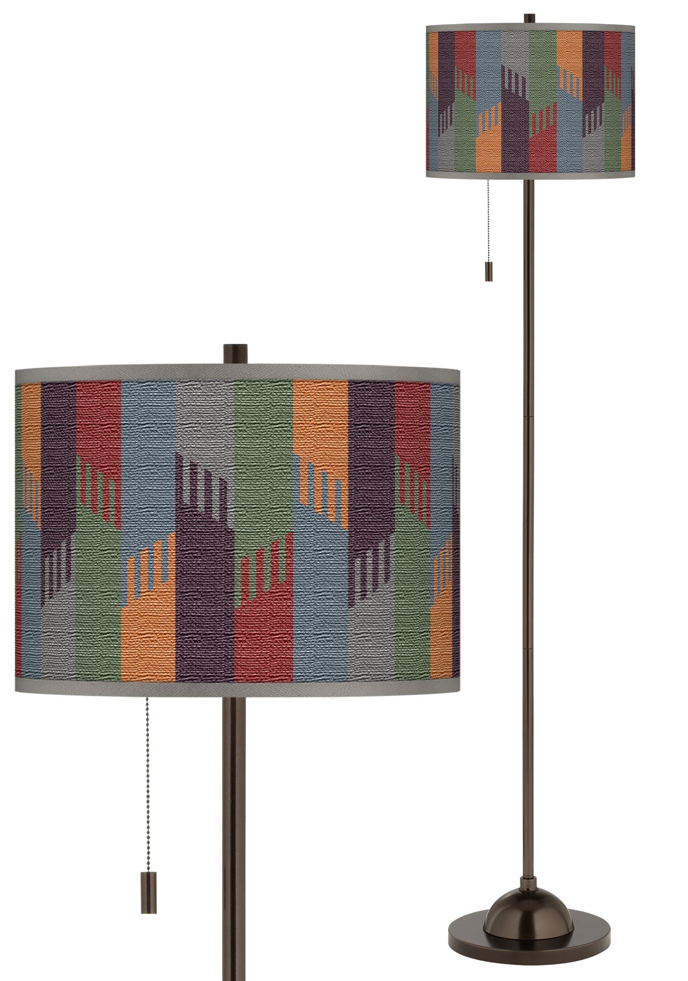 Tassels Giclee Glow Bronze Club Floor Lamp