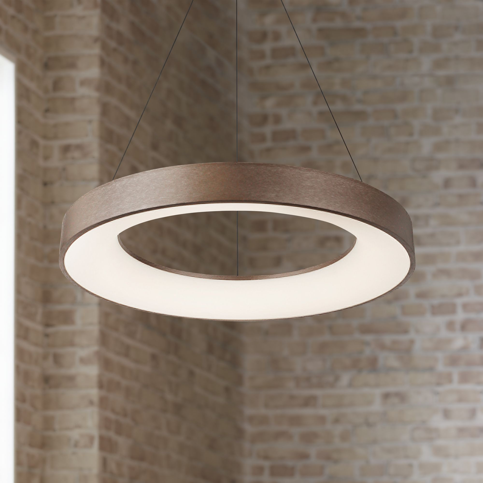 Acryluxe™ Sway 24" Wide Light Bronze LED Pendant