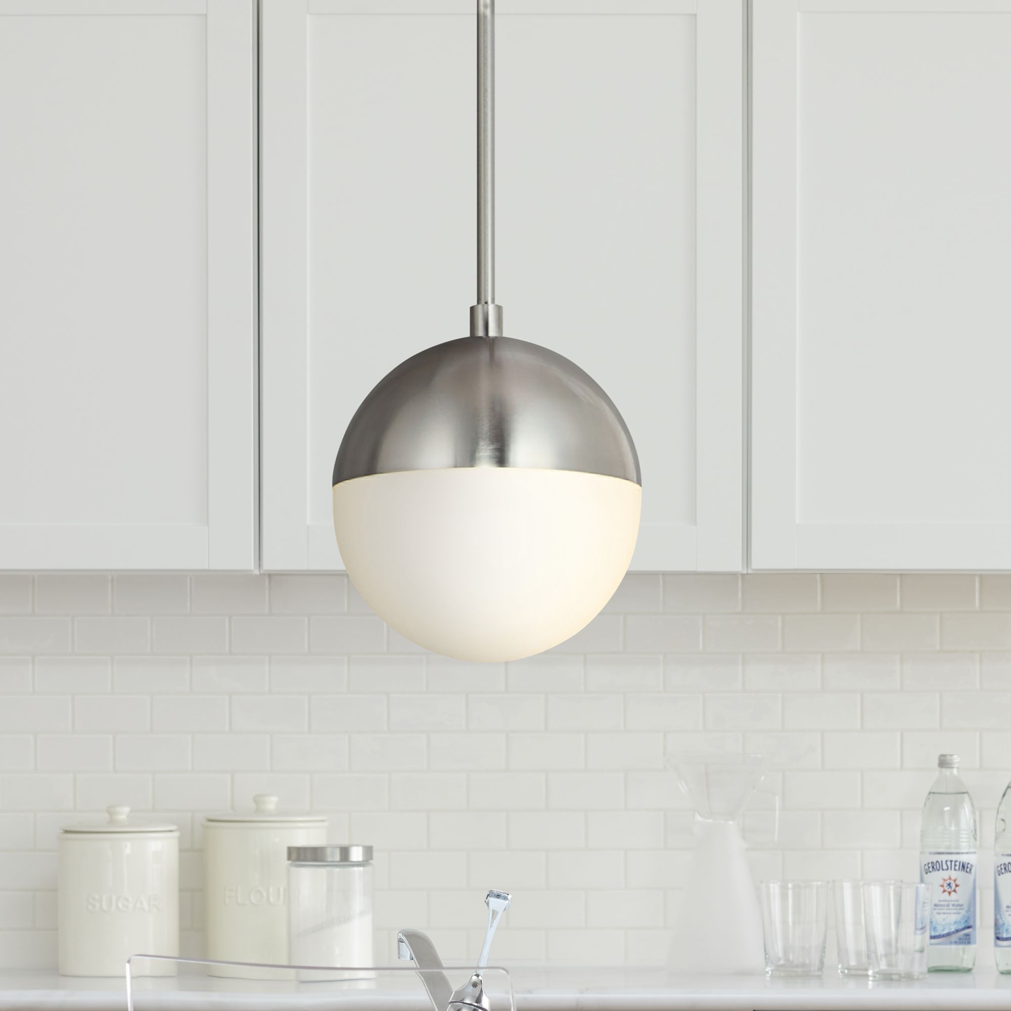 Fusion™ Ion 7" Wide Brushed Nickel LED Mini Pendant
