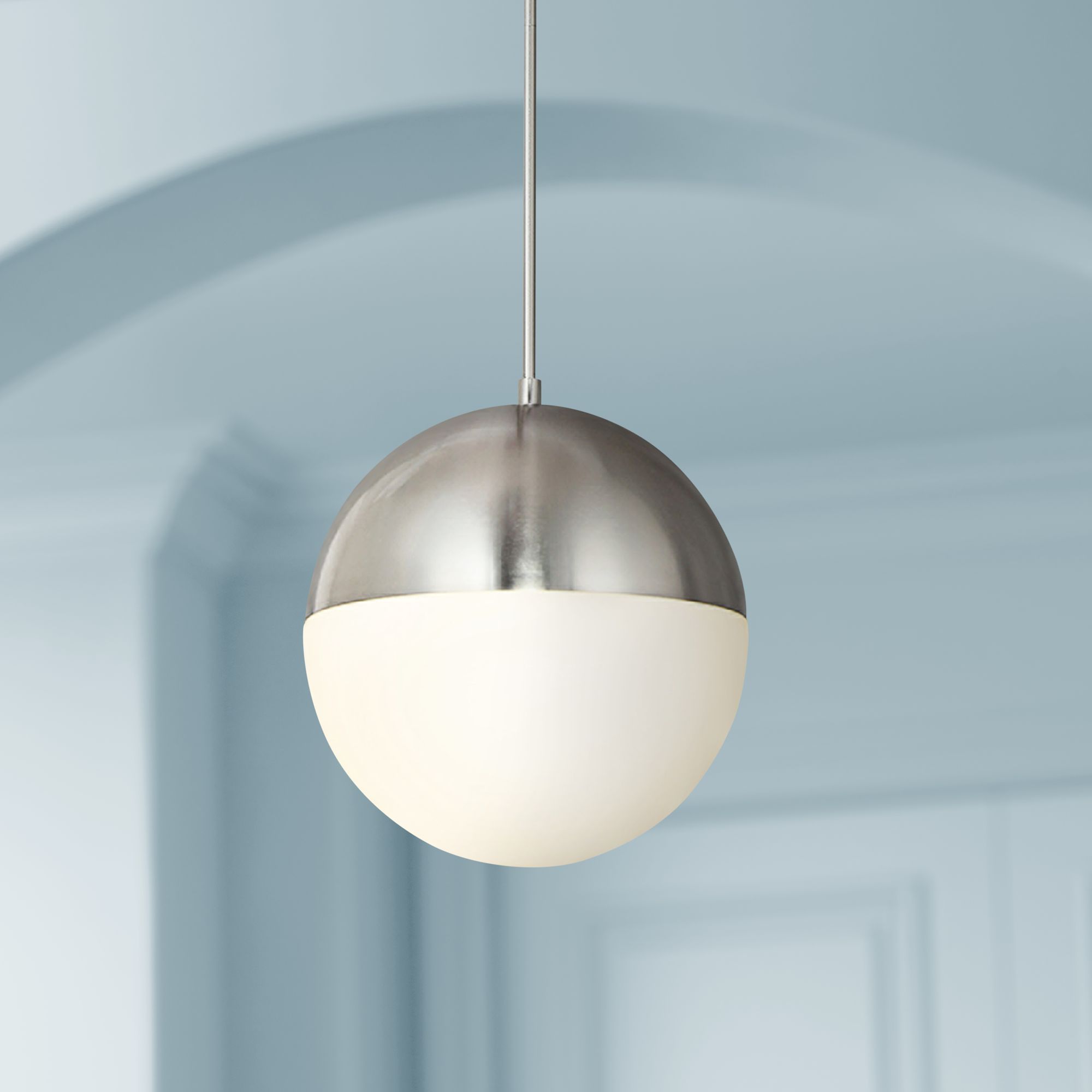 Fusion™ Ion 14" Wide Brushed Nickel LED Pendant Light