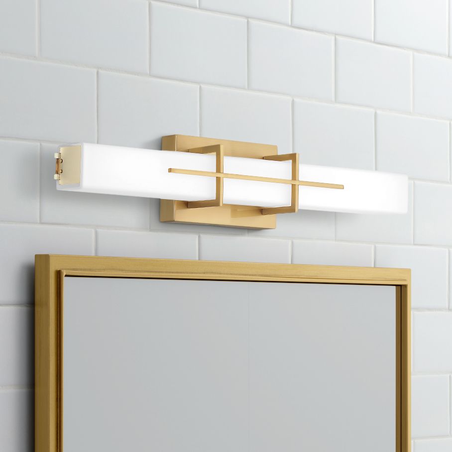 Quoizel Gemini 22 1/2" Wide Aged Brass LED Bath Light