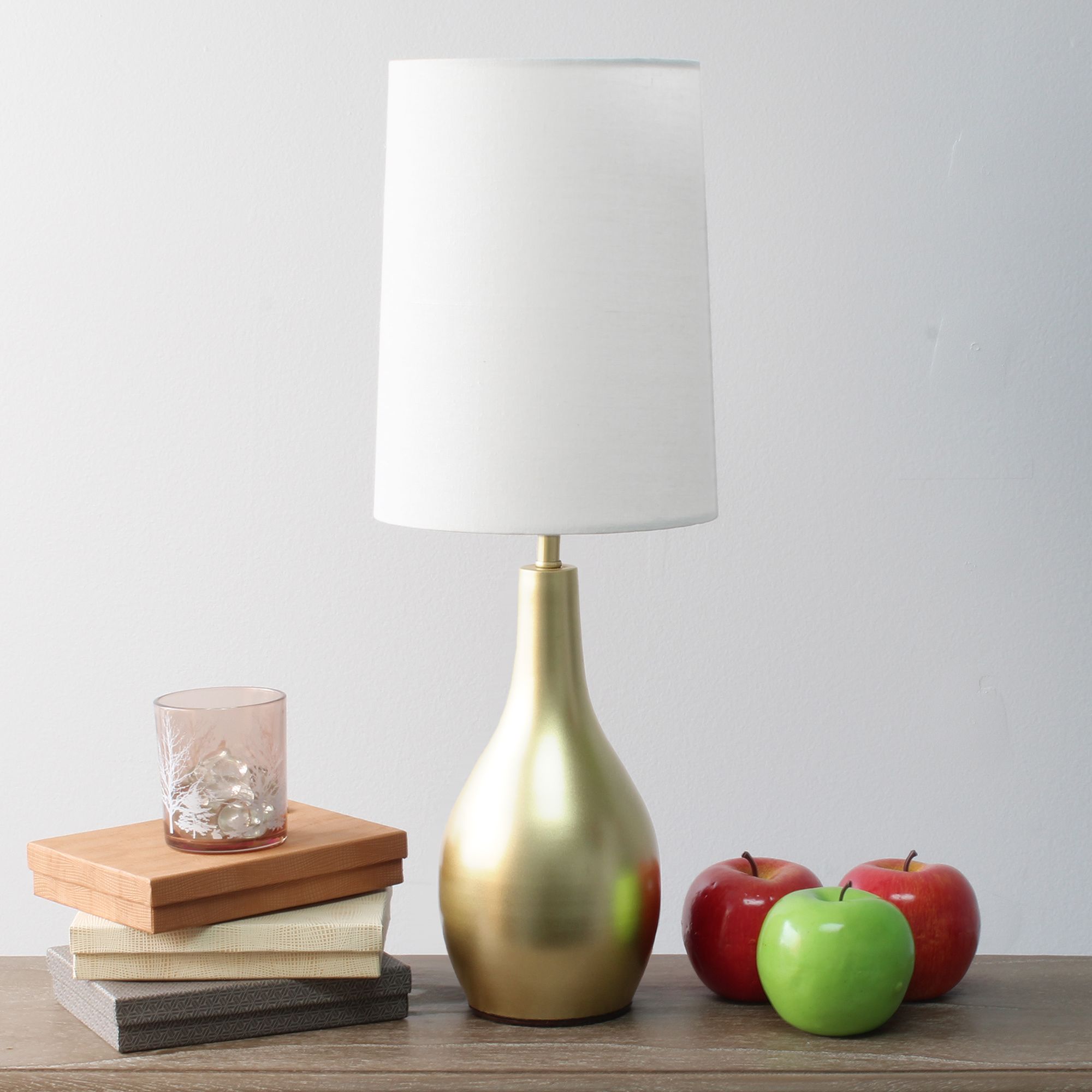 Simple Designs 19 1/2" High Gold Teardrop Accent Table Lamp