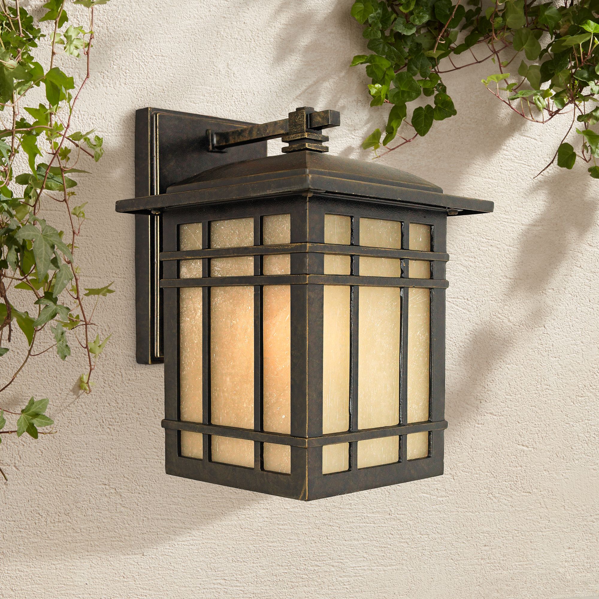 Quoizel Hillcrest 10" High Bronze Outdoor Wall Light - #86063 | Lamps Plus