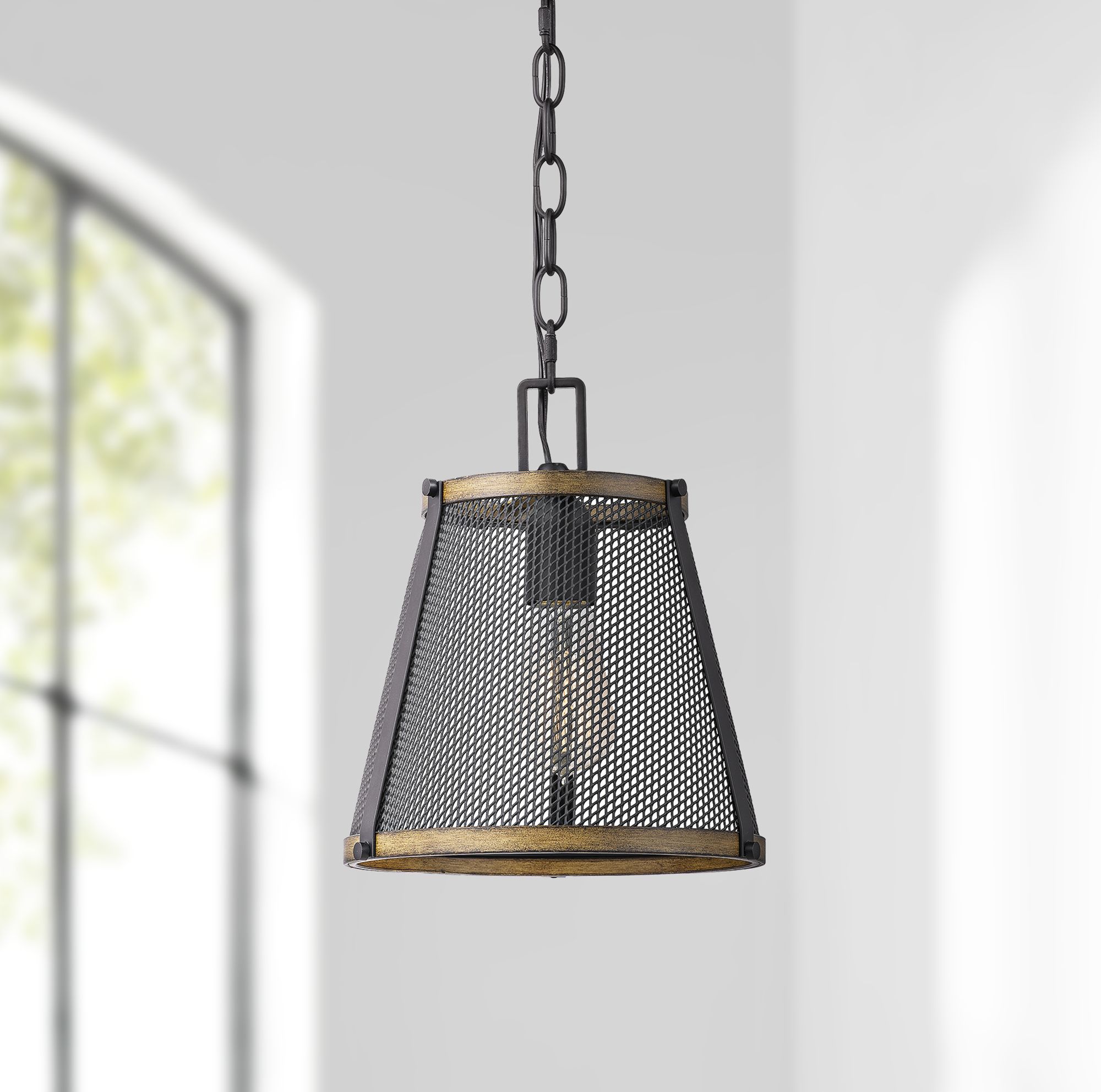 Quoizel Lindstrom 10" Wide Matte Black Mini Pendant