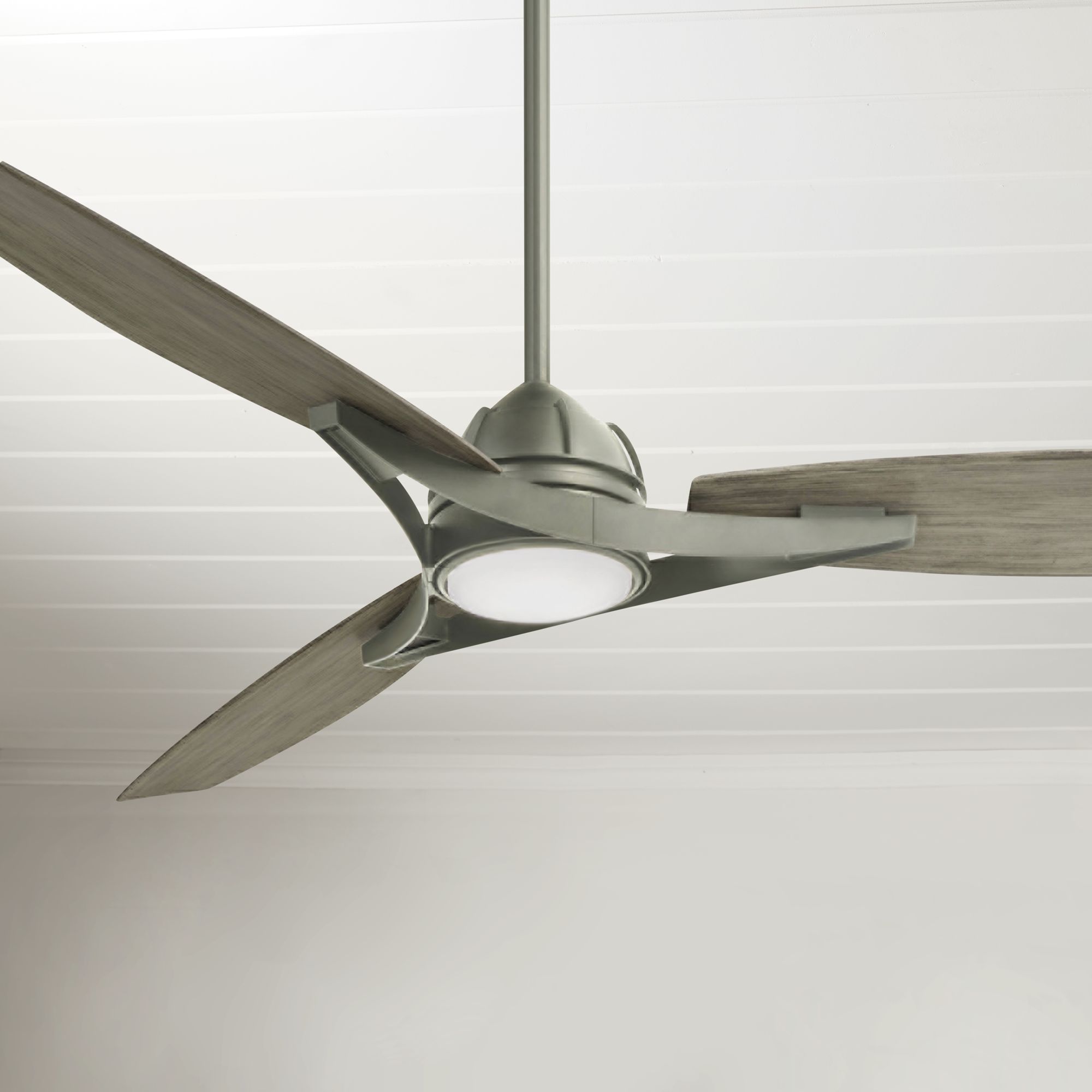 65" Minka Aire Molino Burnished Nickel Wet Location LED Smart Fan