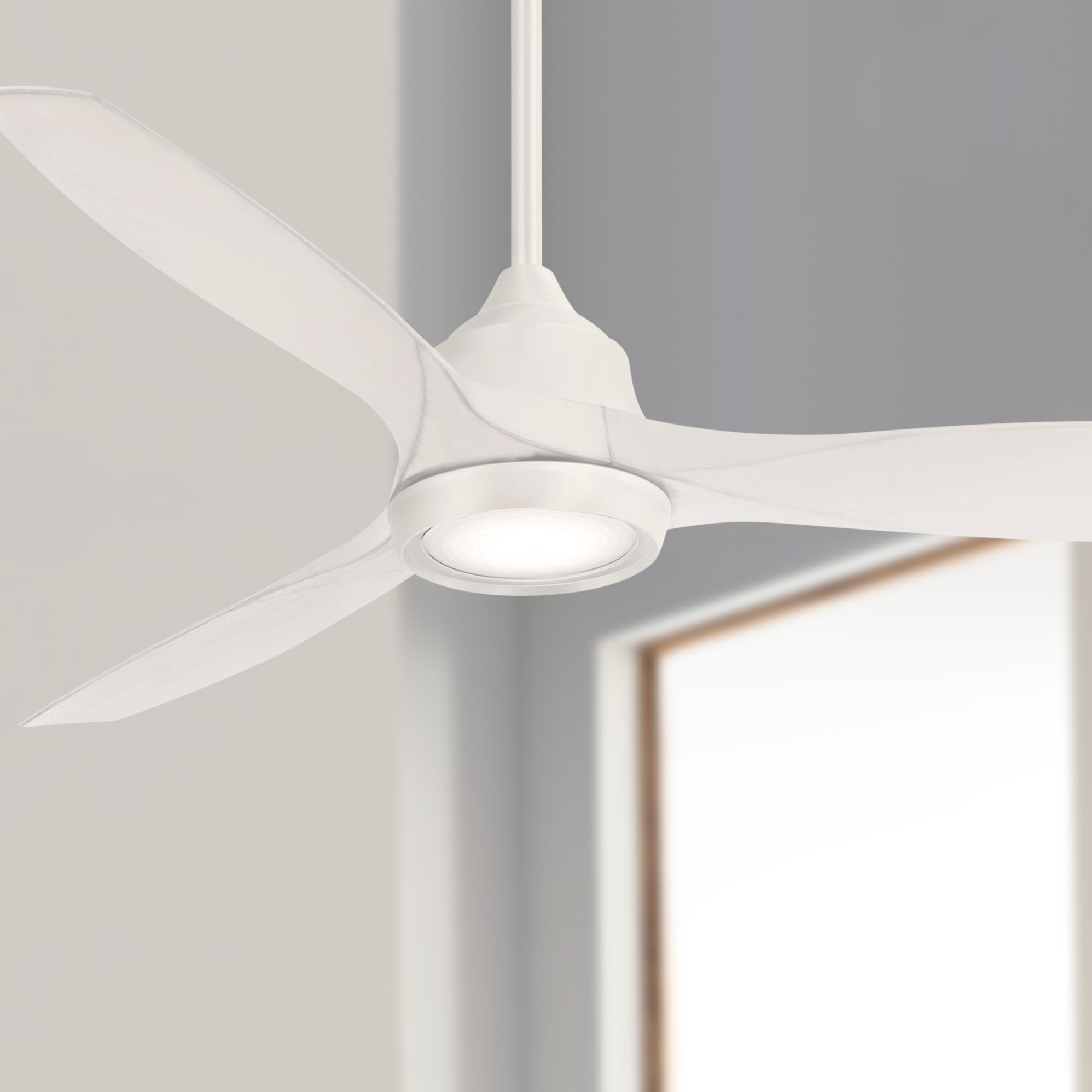 60" Minka Aire Skyhawk Flat White LED Ceiling Fan