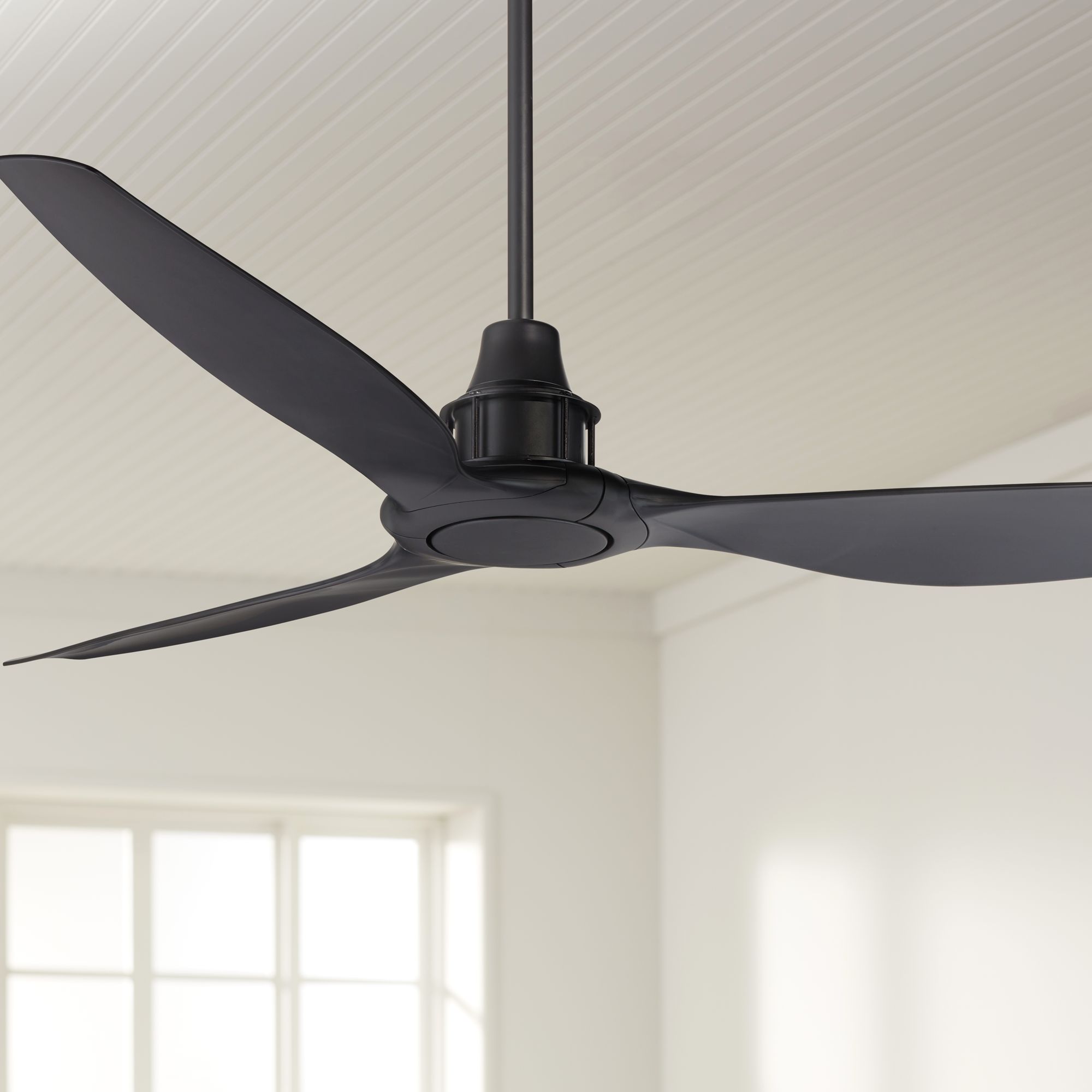 58" Interceptor Matte Black Damp Rated Ceiling Fan