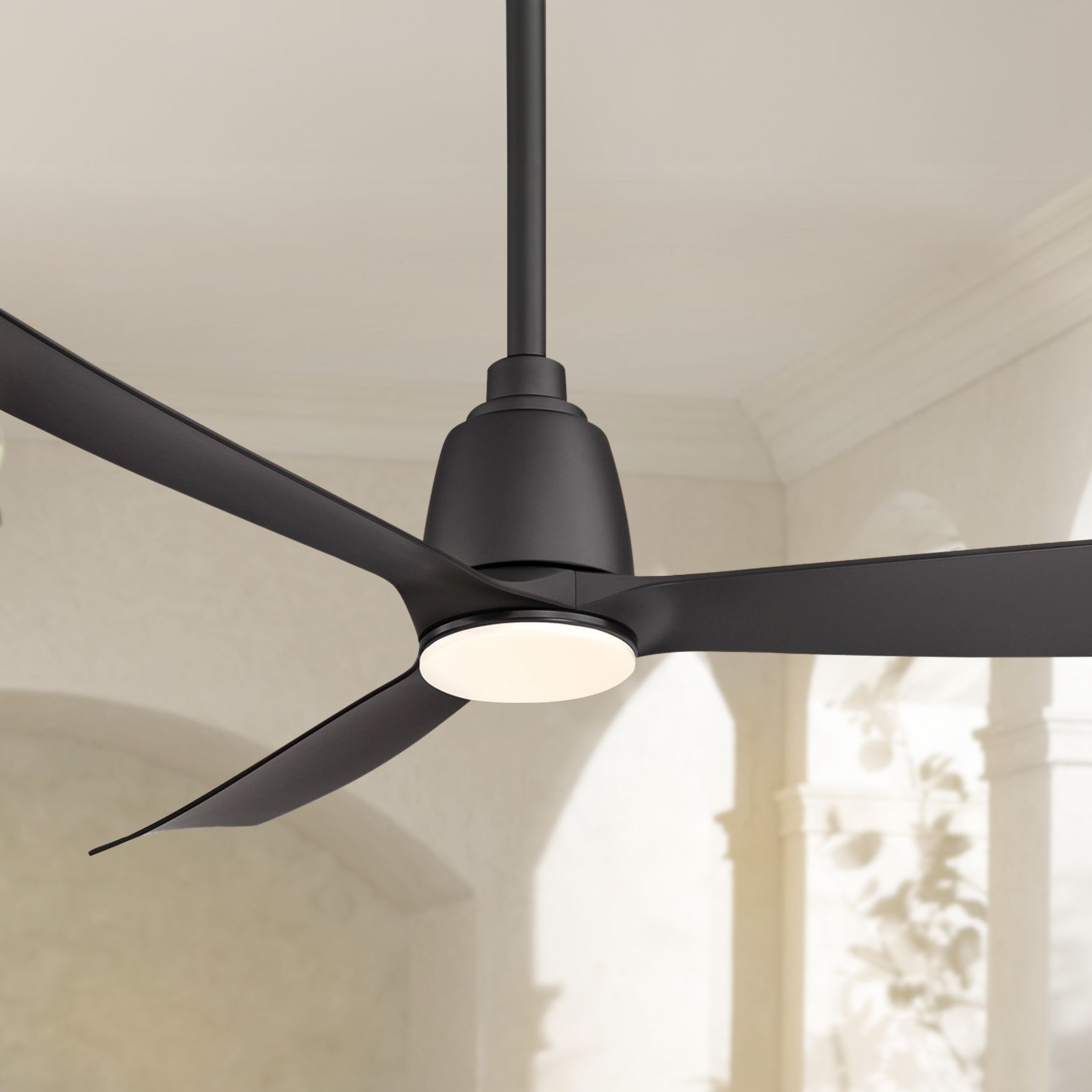 52" Fanimation Kute Black Damp LED Ceiling Fan