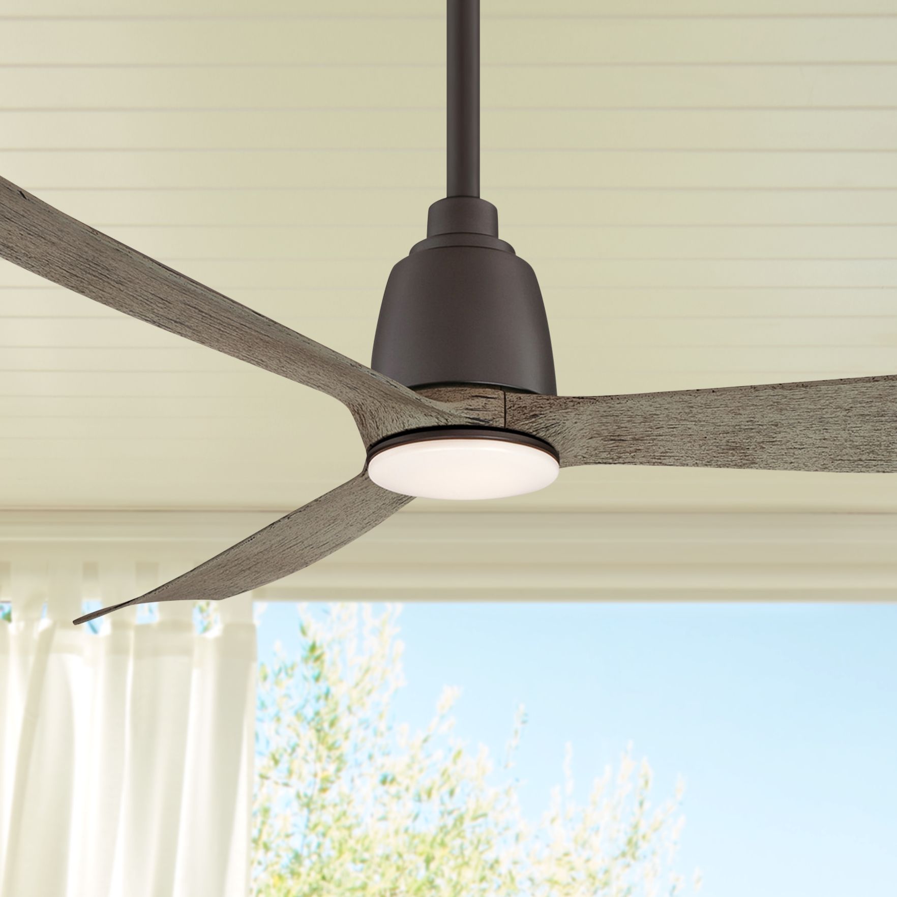 52" Fanimation Kute Matte Greige Damp LED Ceiling Fan