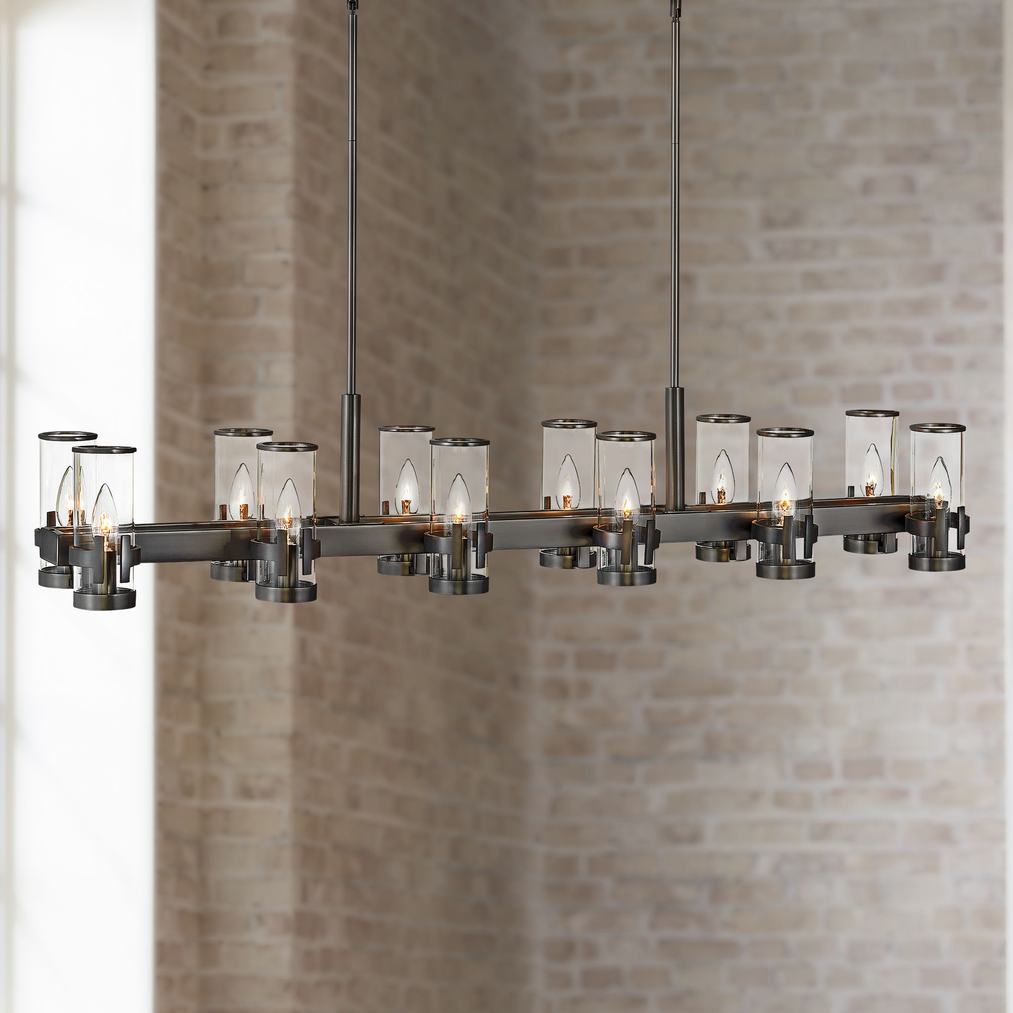 Hinkley Reeve 46"W Black Oxide 12-Light Island Chandelier