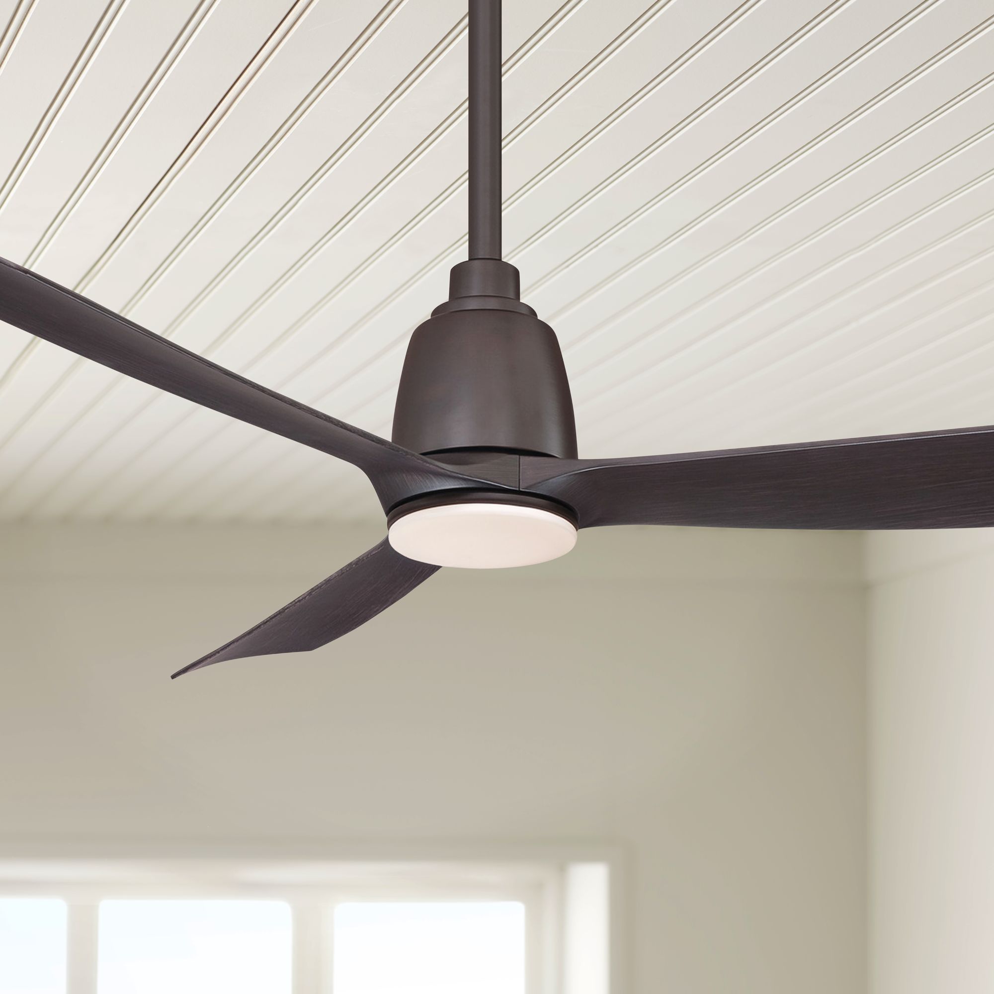 44" Fanimation Kute Dark Bronze Damp LED Ceiling Fan