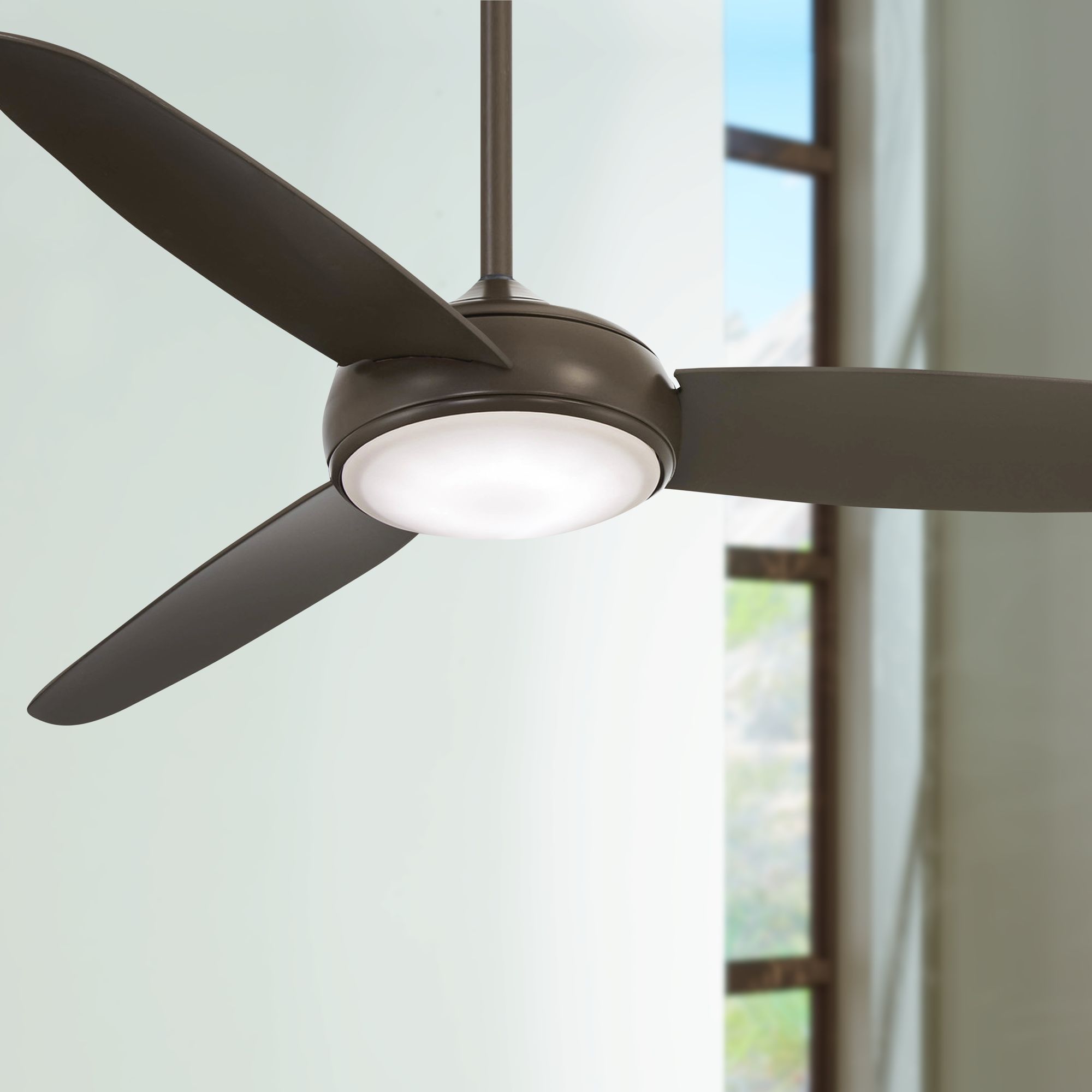 54" Minka Aire Concept IV Bronze Smart Fan LED Wet Ceiling