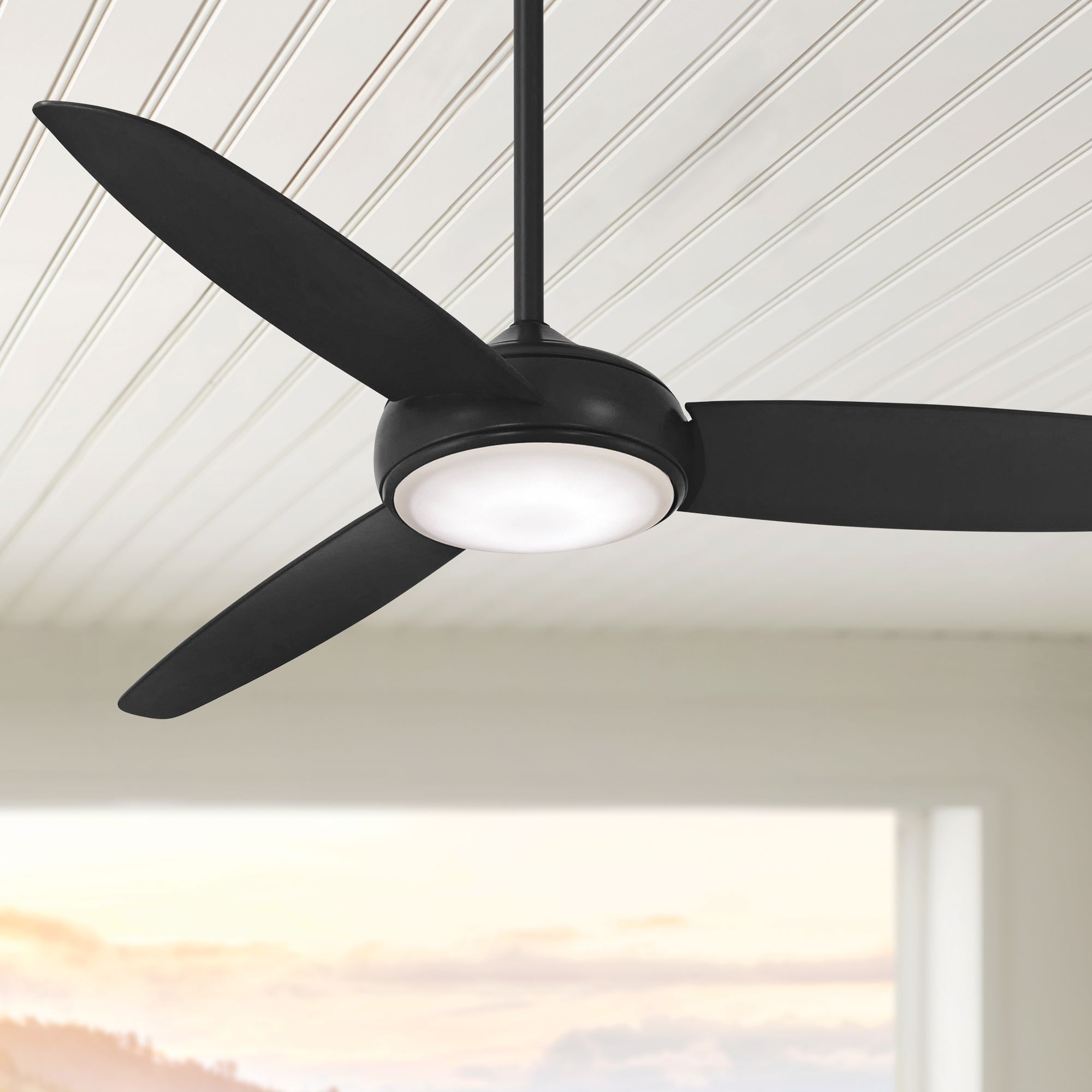 54" Minka Aire Concept IV Coal Smart Fan LED Wet Ceiling