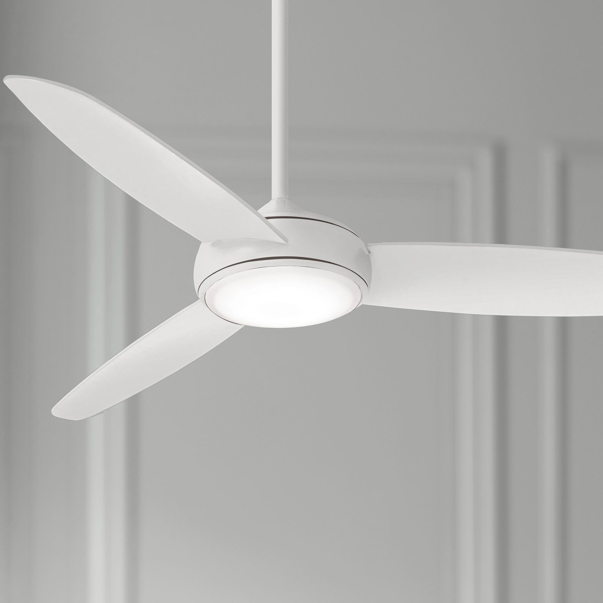 54" Minka Aire Concept IV White Smart Fan LED Wet Ceiling Fan 86R37 Lamps Plus