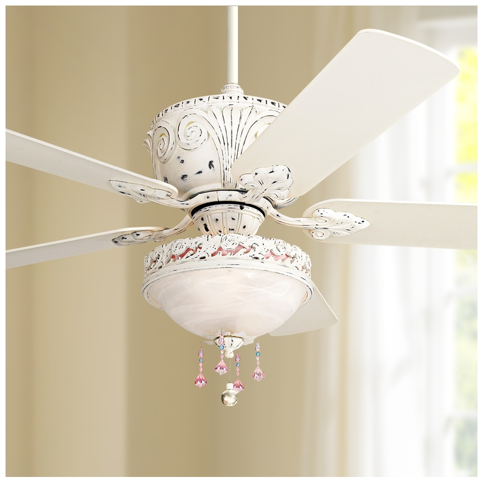 52" Casa Deville Antique White Light Kit Ceiling Fan   #87534 45518 13985