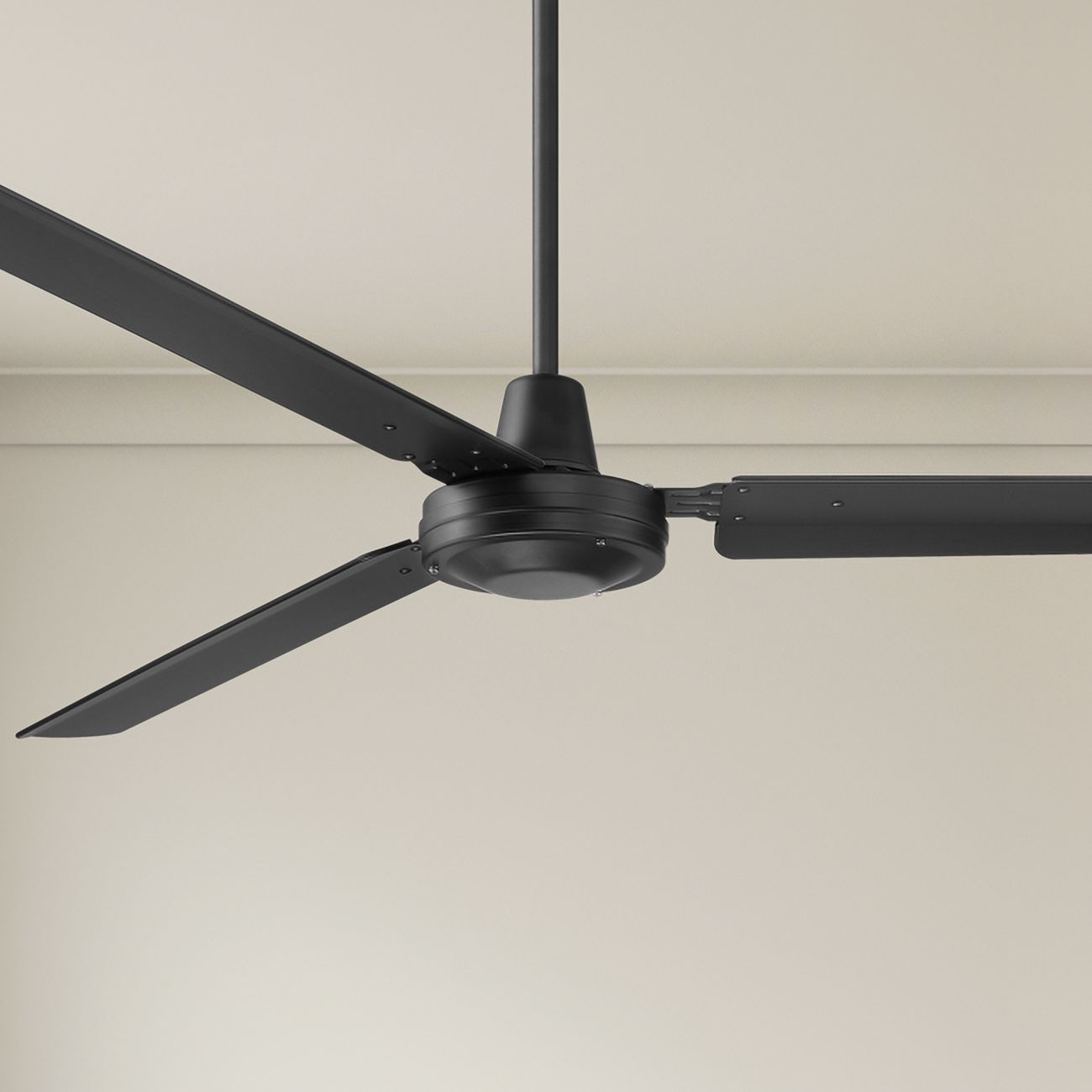 72" Casa Velocity Matte Black Damp Rated Ceiling Fan